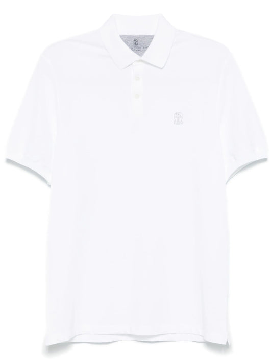 logo-print polo shirt