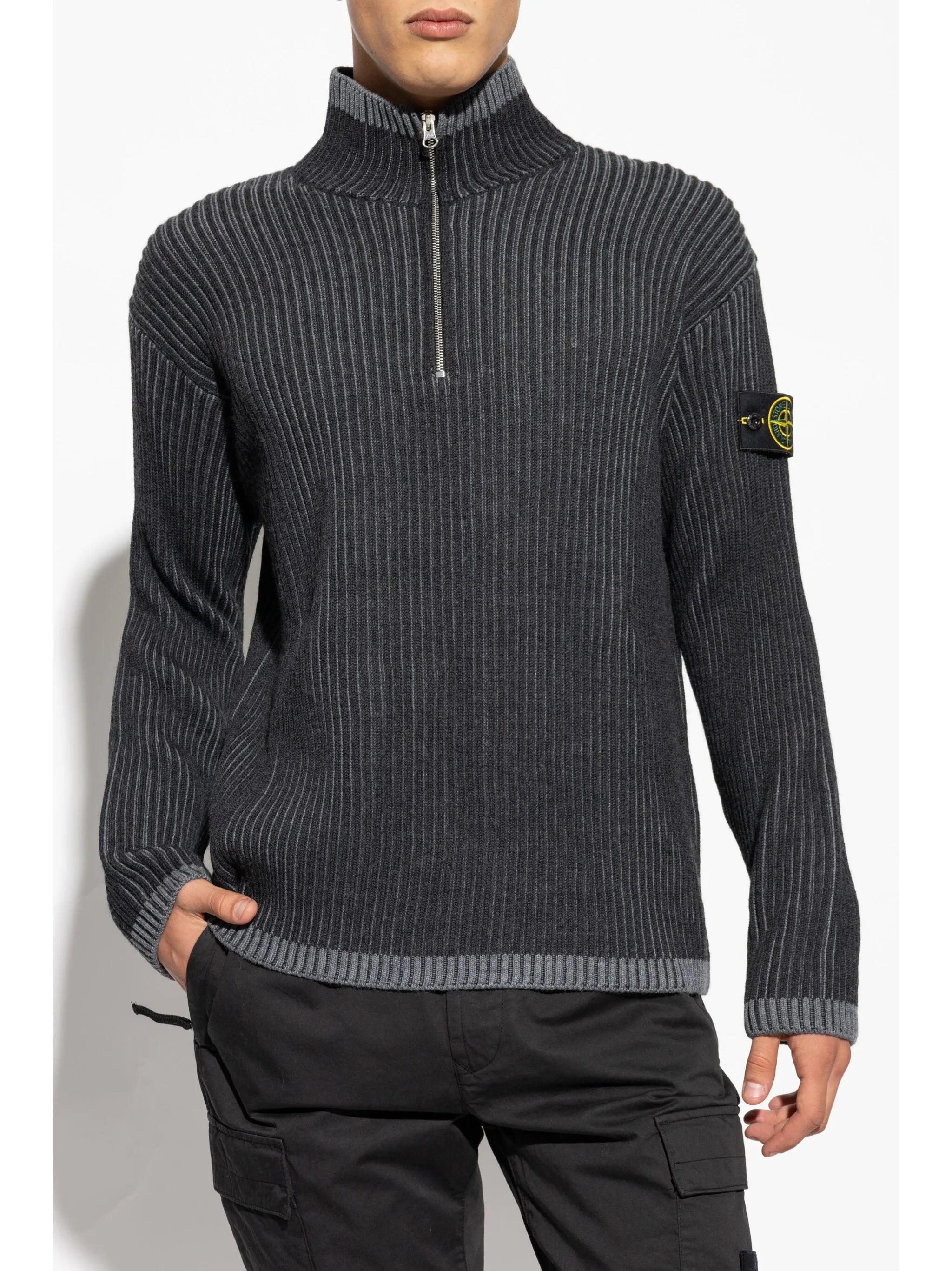 quarter-zip cardigan