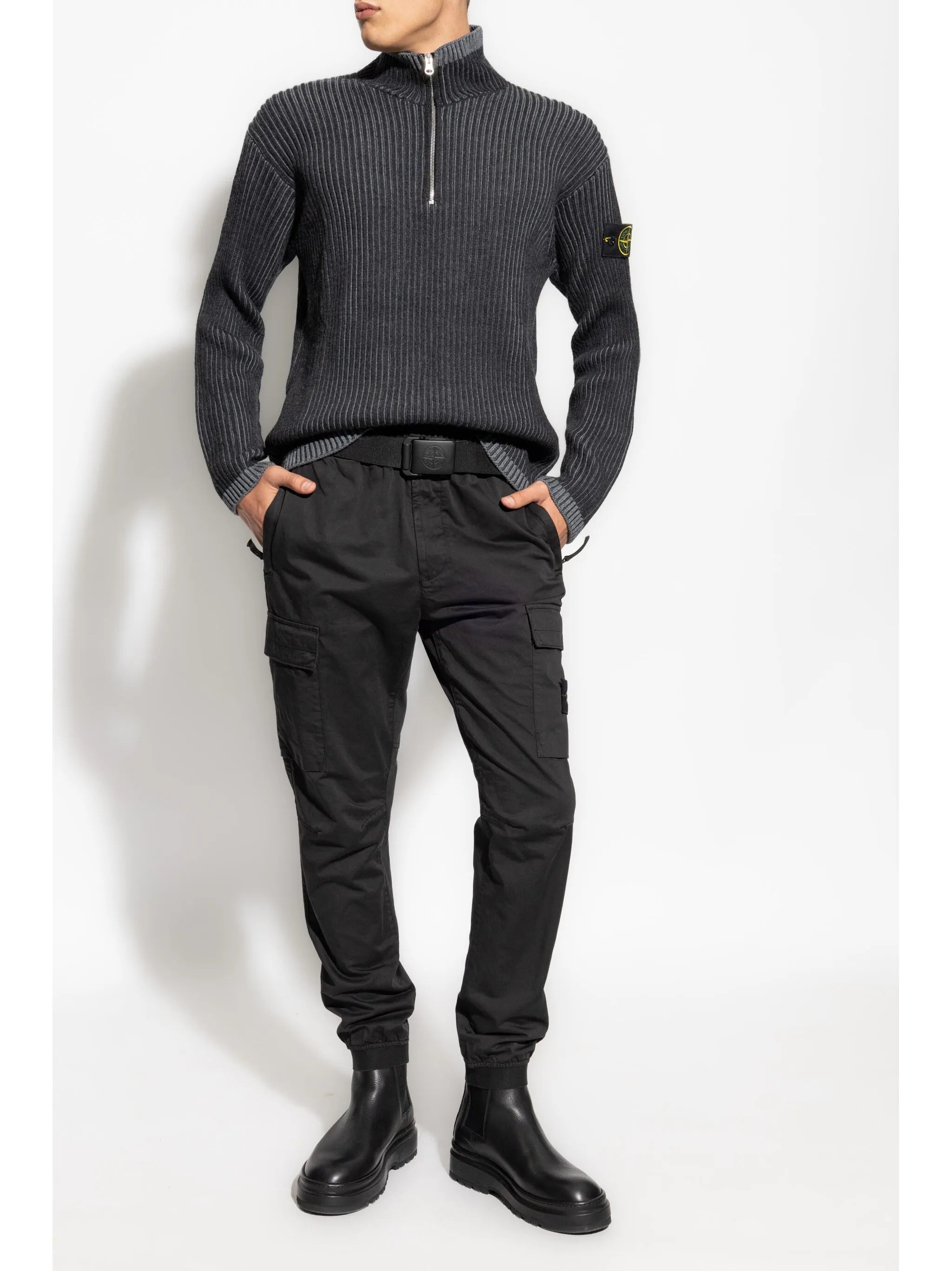 quarter-zip cardigan