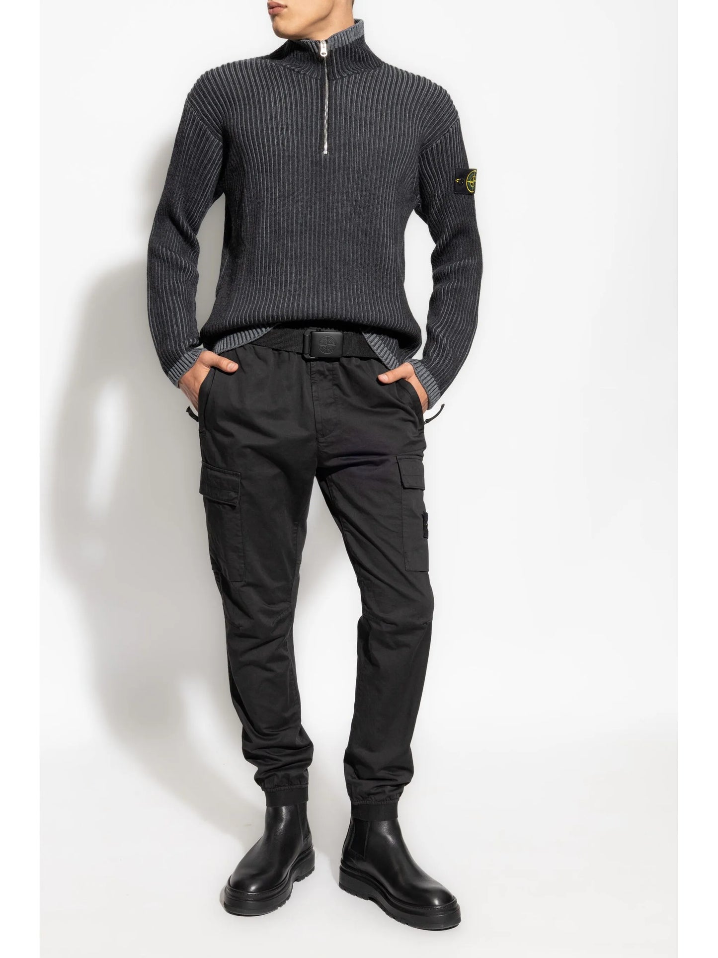 quarter-zip cardigan