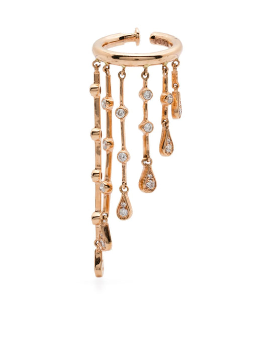 18K yellow gold diamond ear cuff