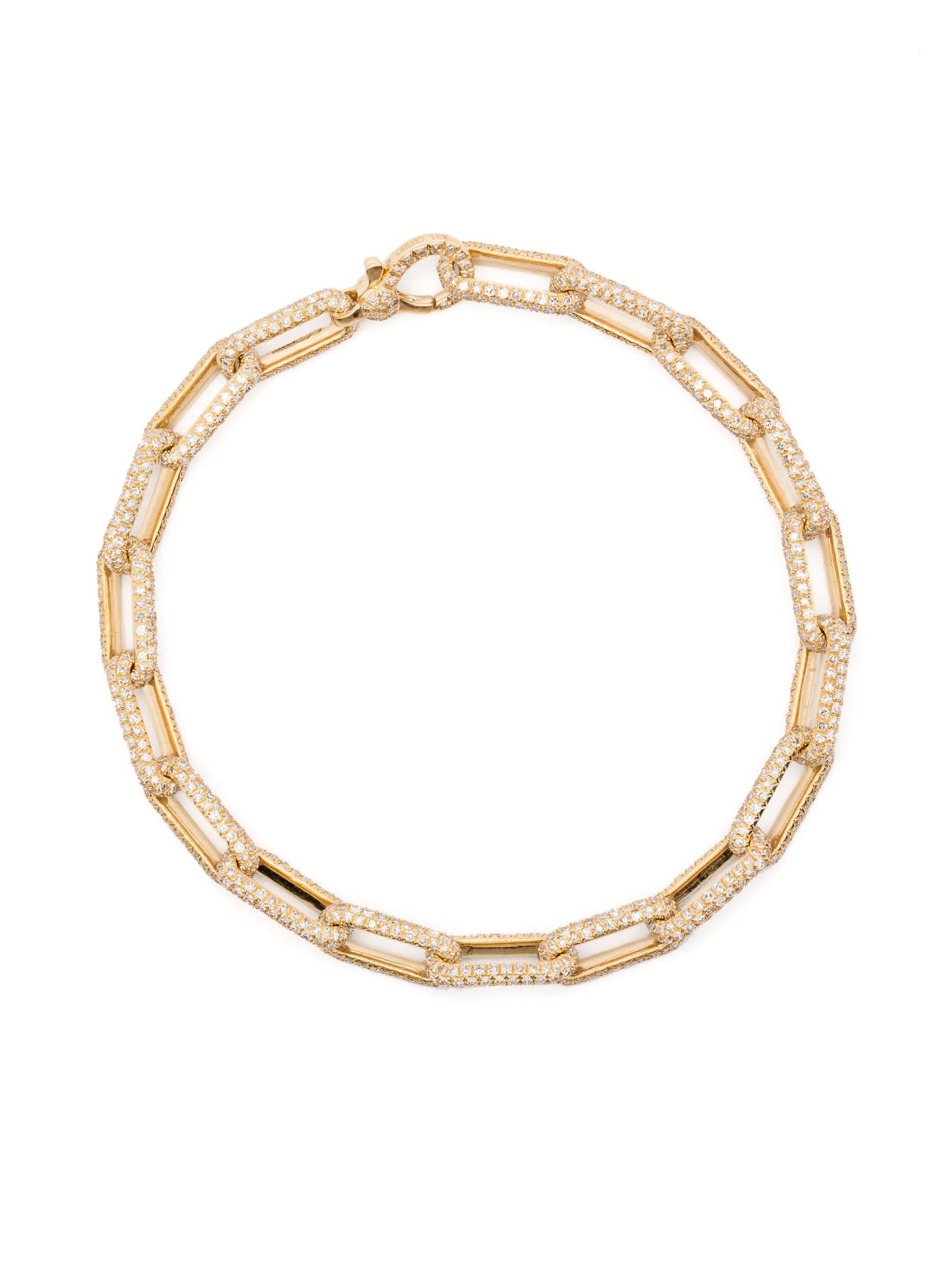18K yellow gold diamonds bracelet