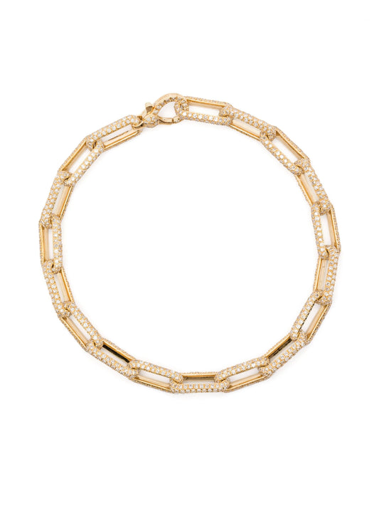 18K yellow gold diamonds bracelet