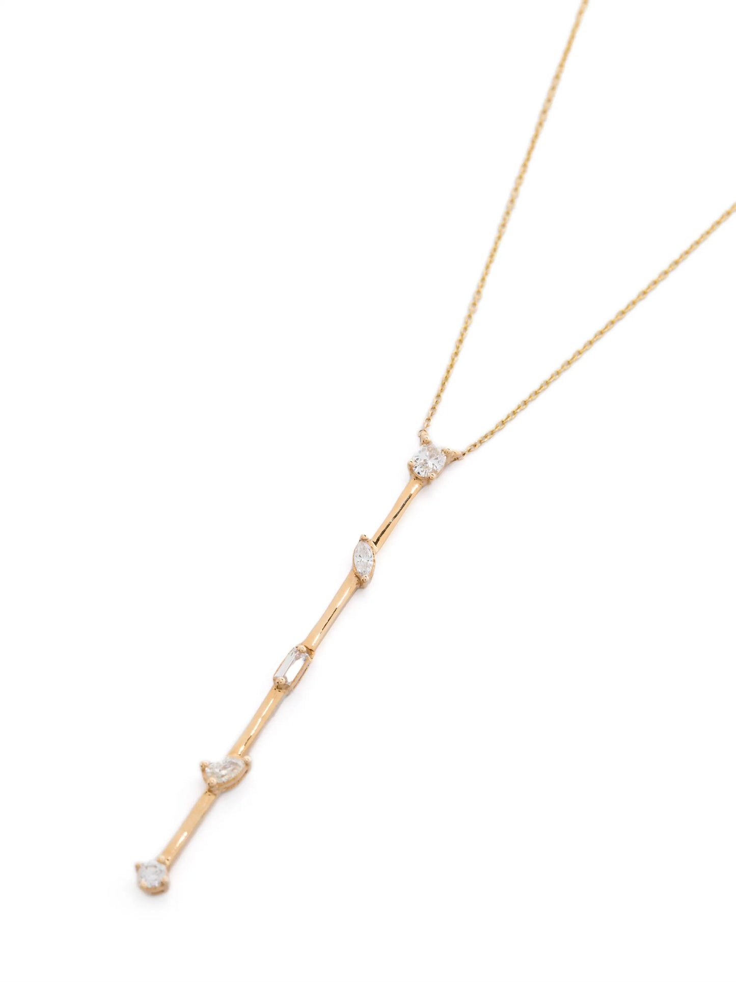 14K yellow gold Alexa Jordyn diamond pendant necklace