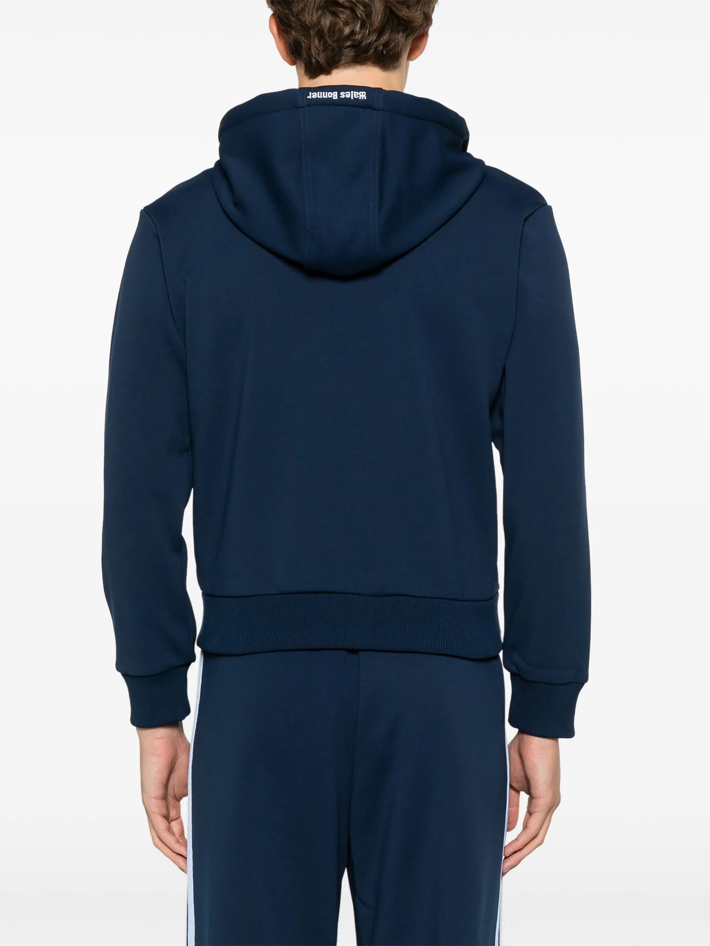 x Wales Bonner logo-flocked hoodie