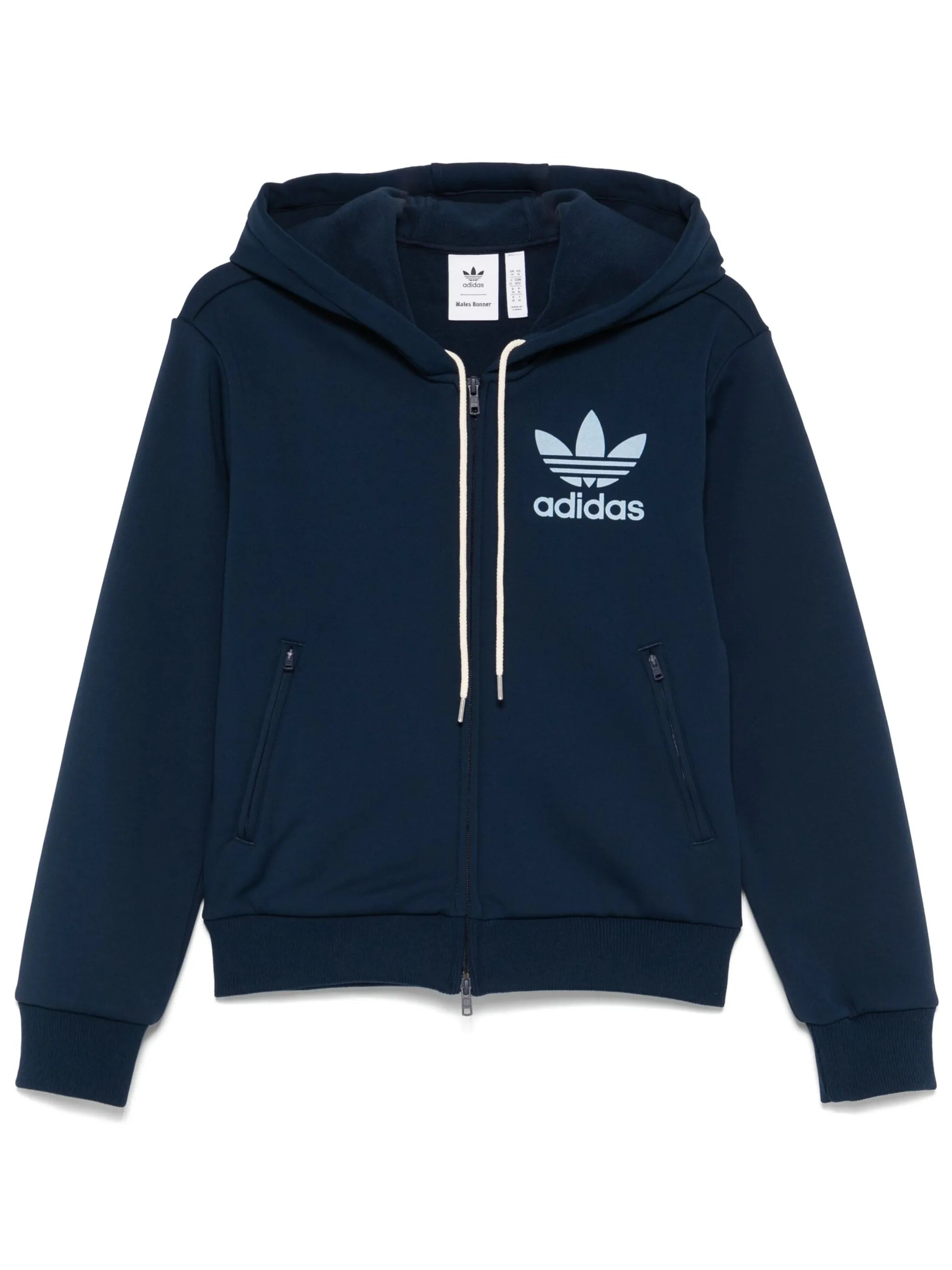 x Wales Bonner logo-flocked hoodie