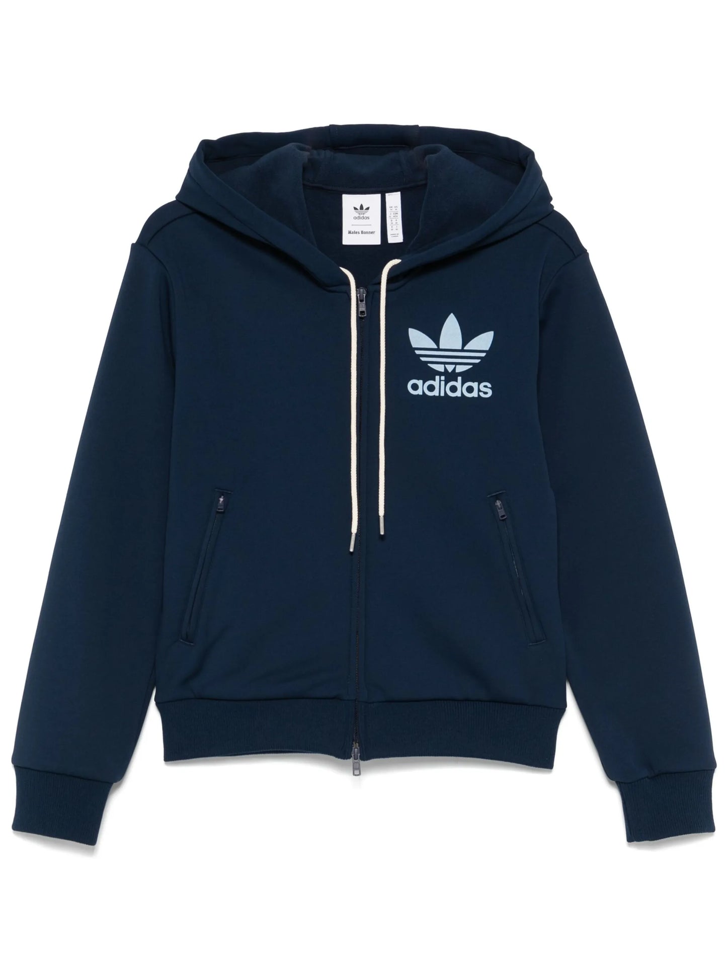 x Wales Bonner logo-flocked hoodie