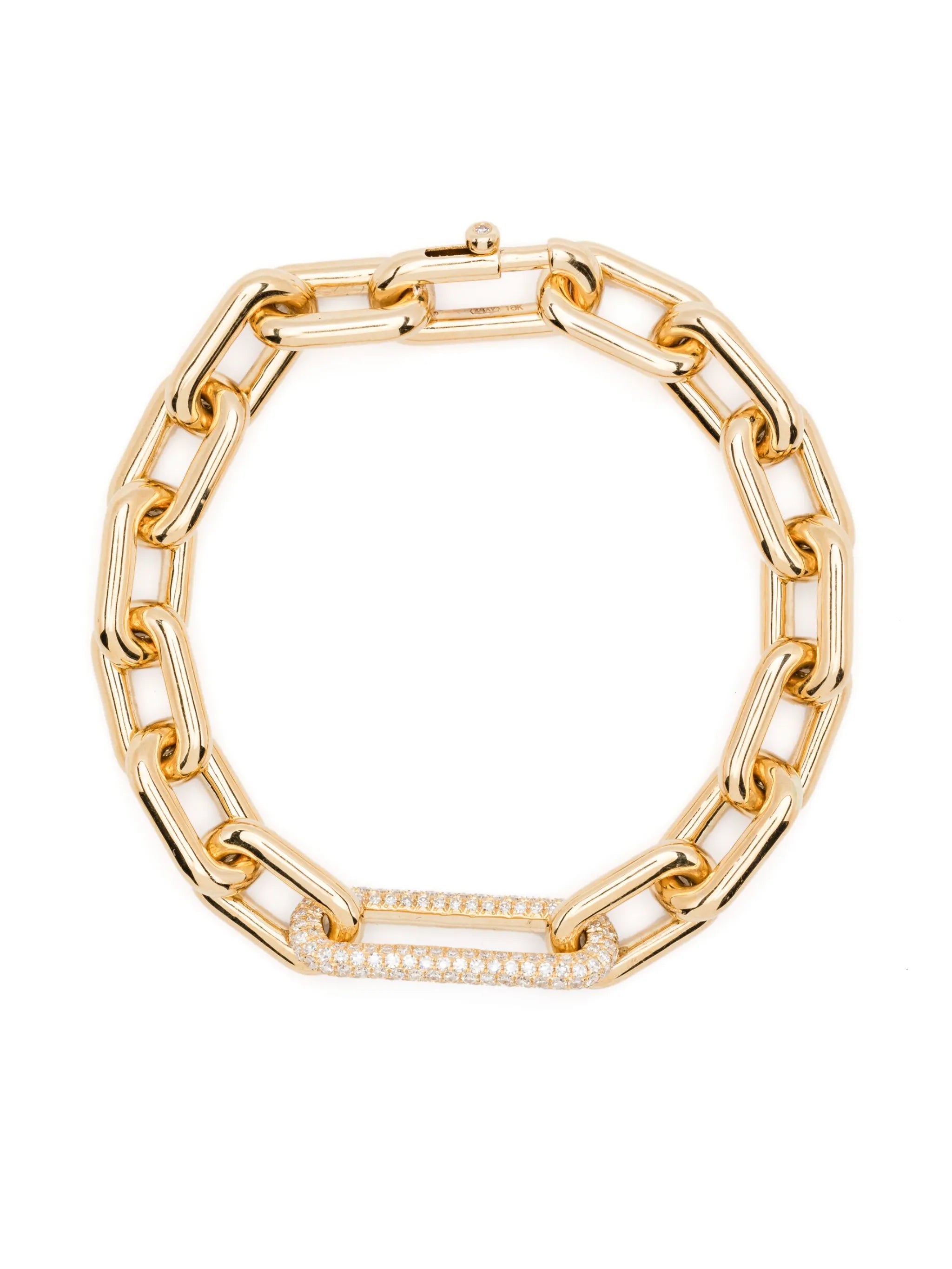 18K yellow gold diamonds bracelet