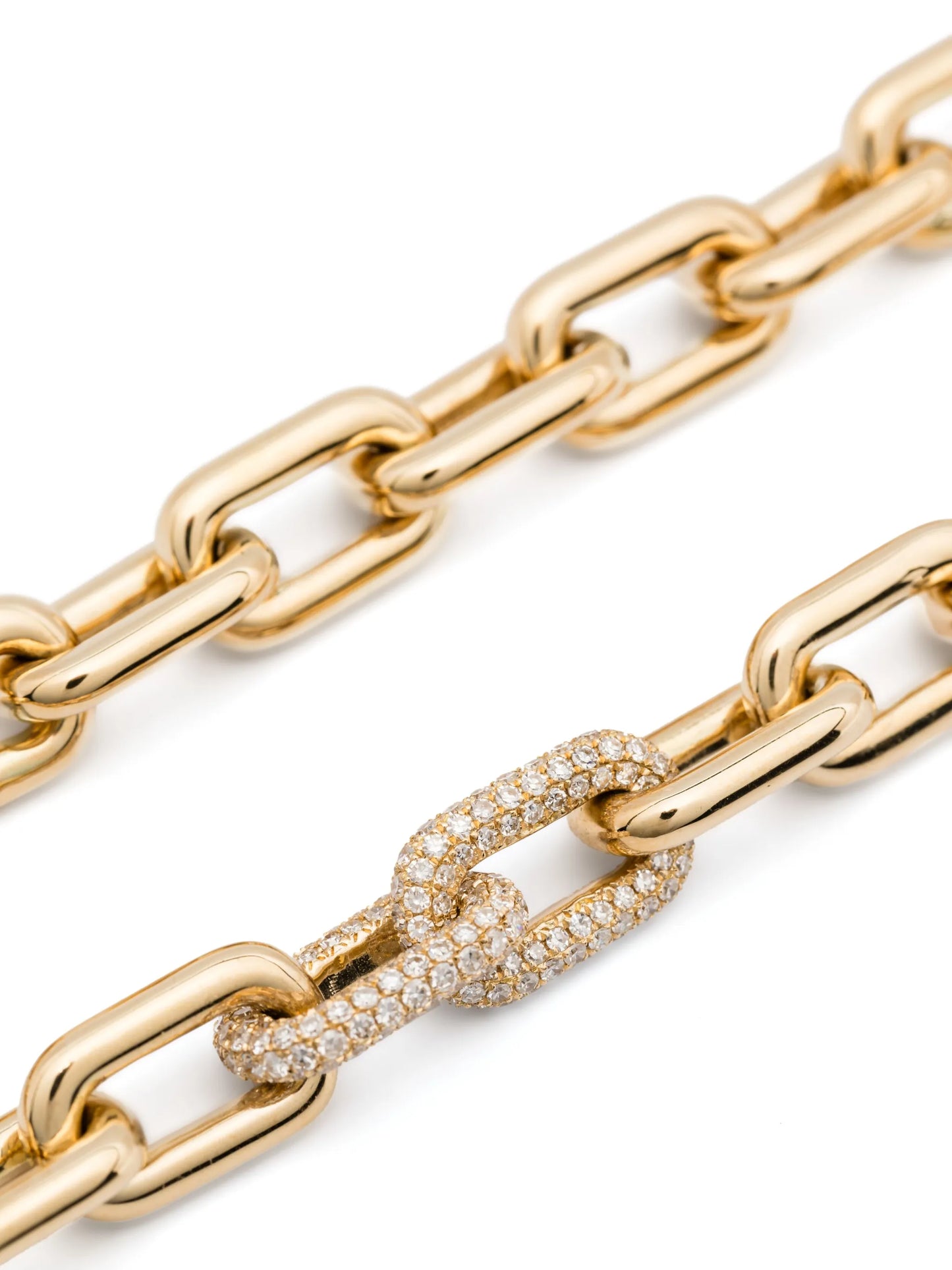 18kt yellow gold chain diamond necklace