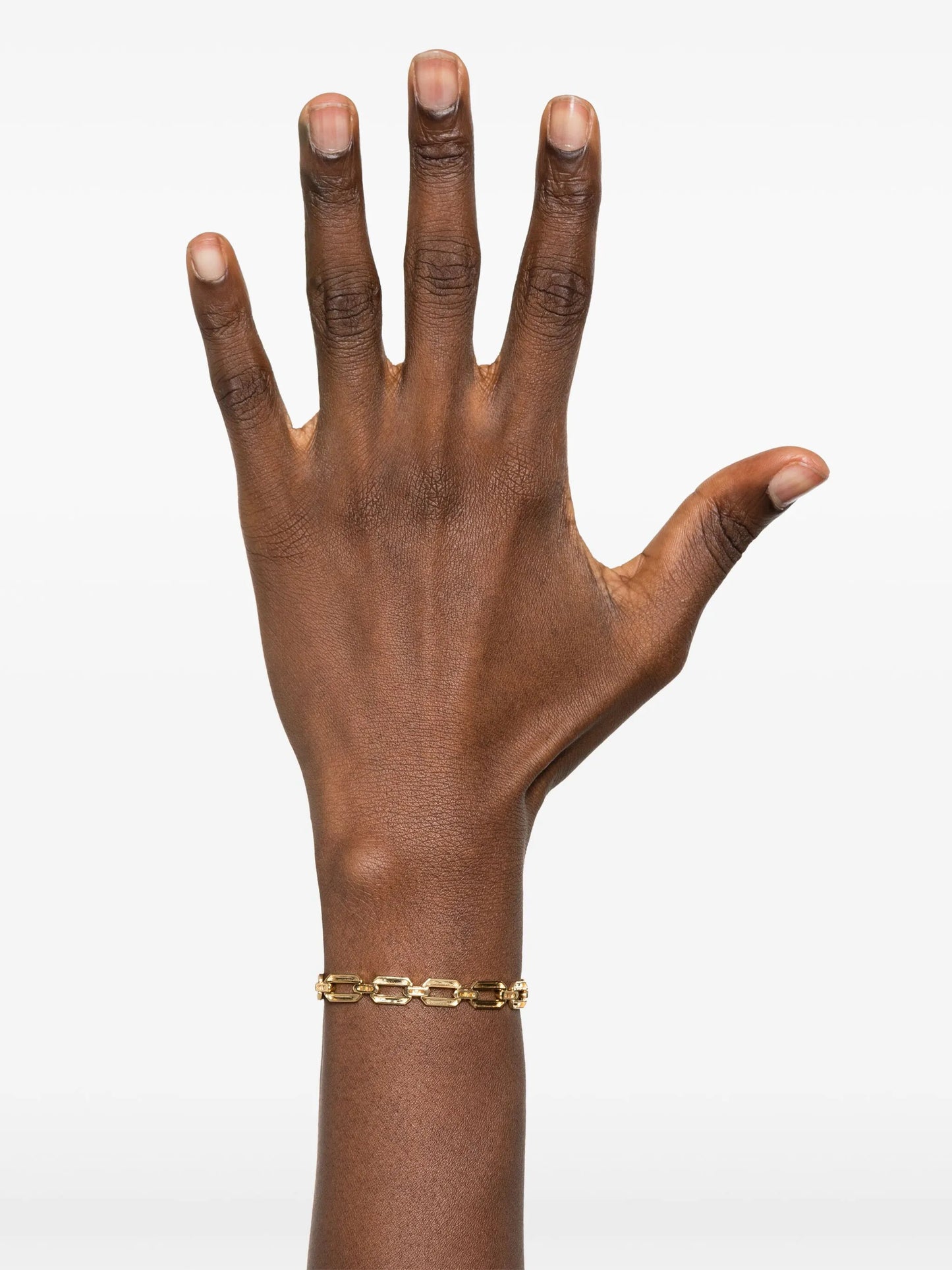 18K yellow gold flat geo bracelet