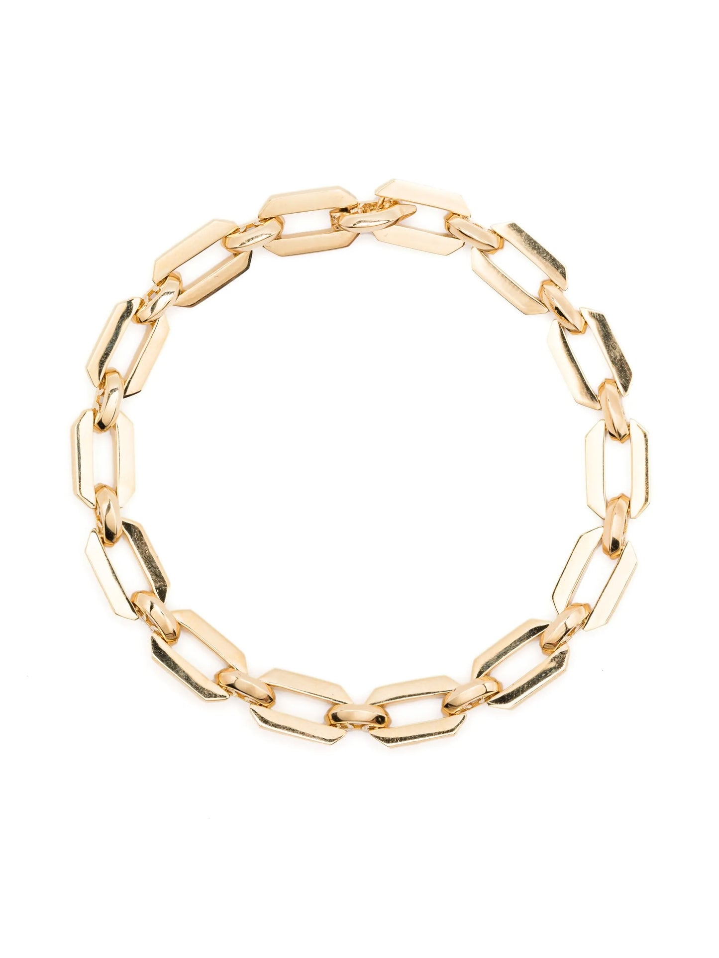 18K yellow gold flat geo bracelet