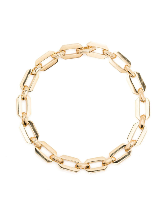 18K yellow gold flat geo bracelet