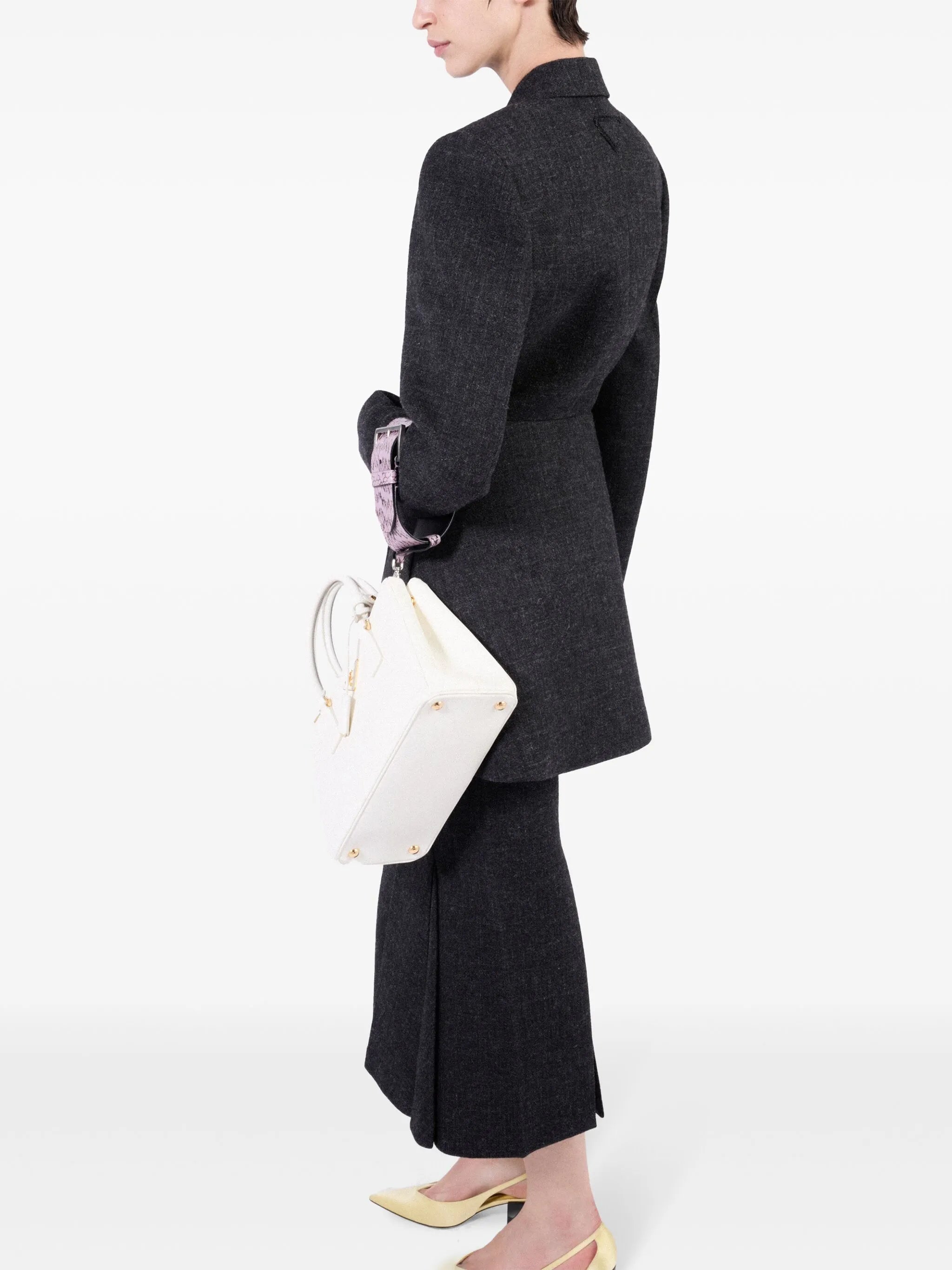 Double-breasted wool coat