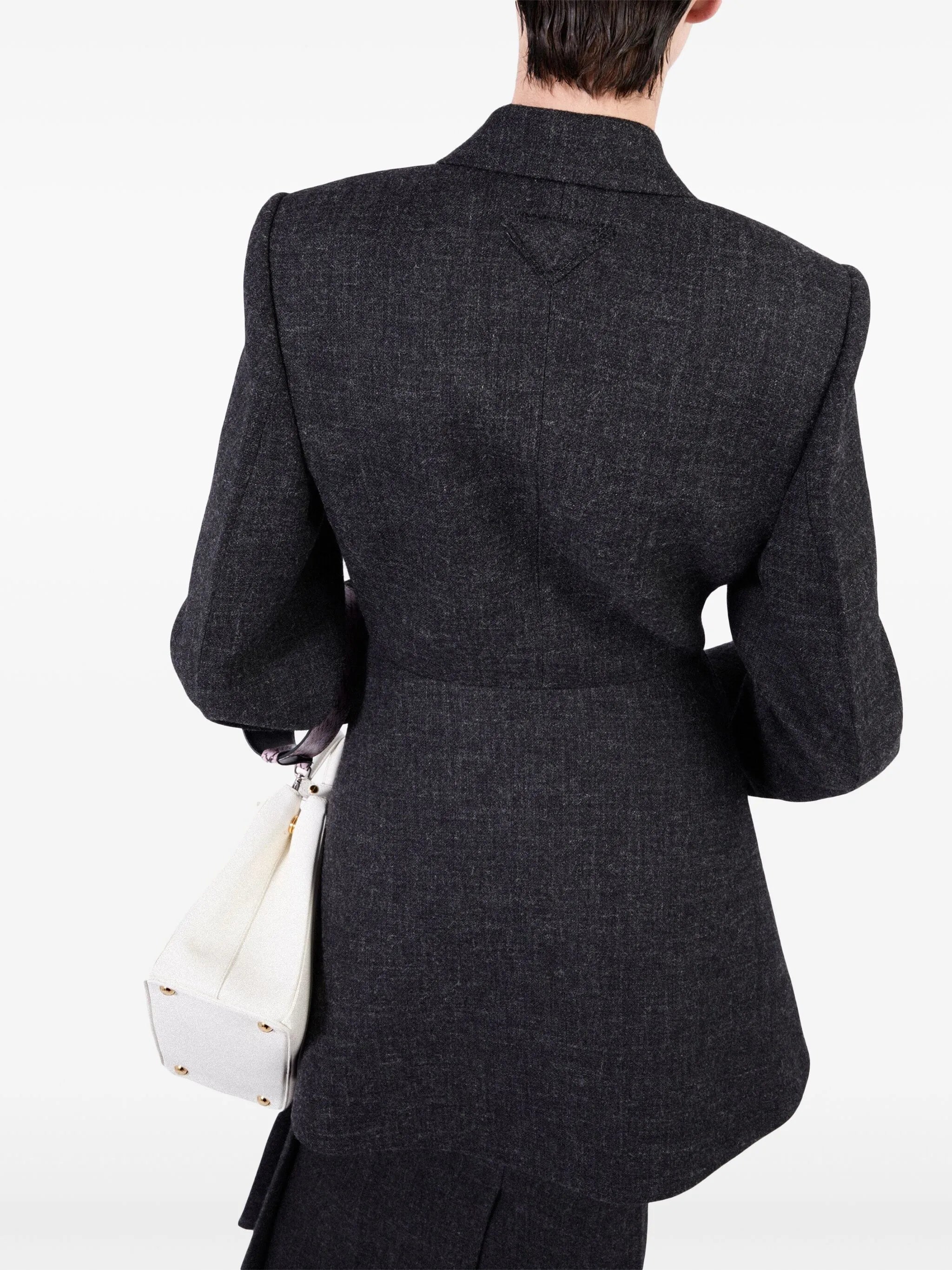 Double-breasted wool coat
