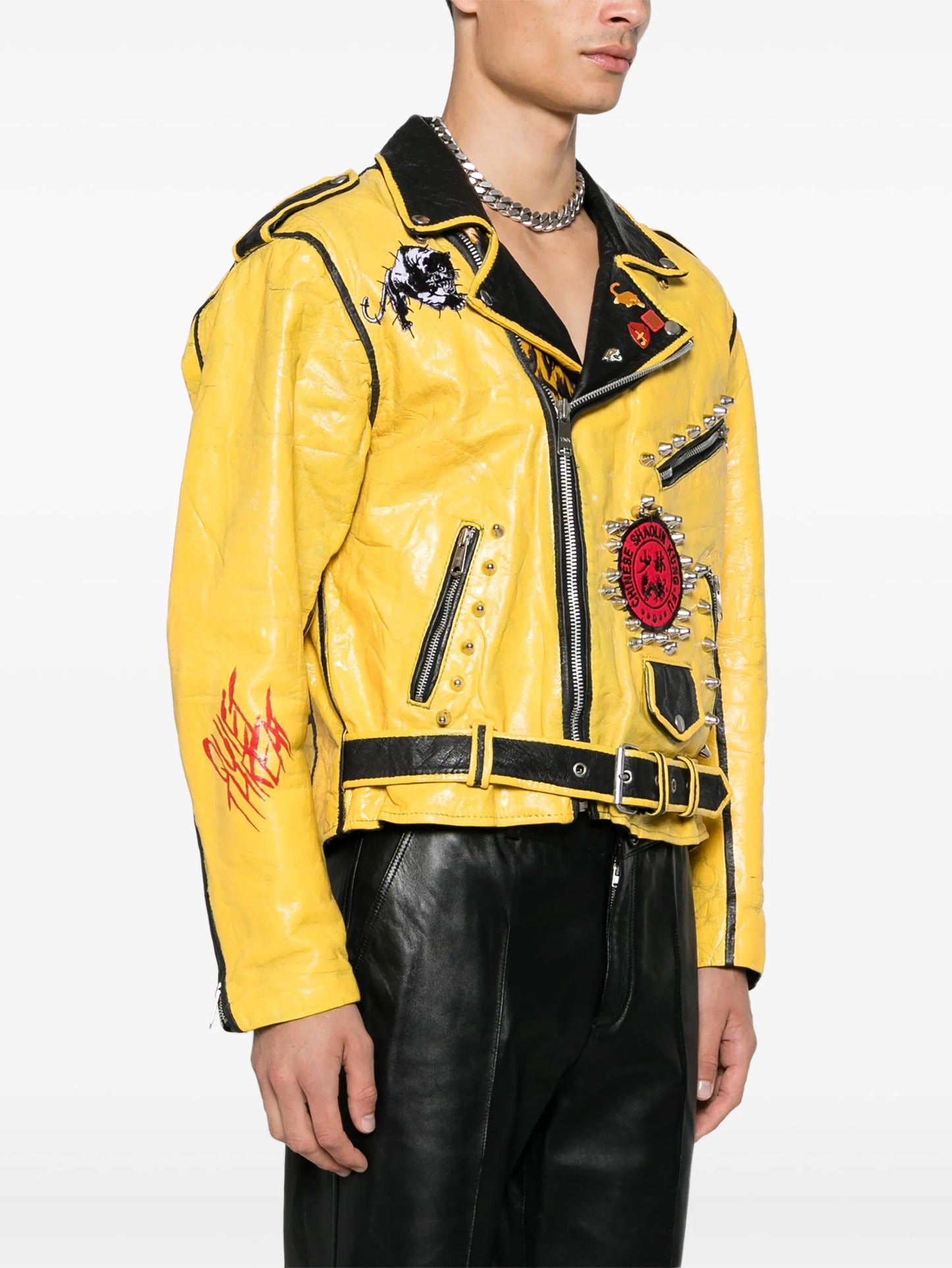 Painted Vintage leather jacket