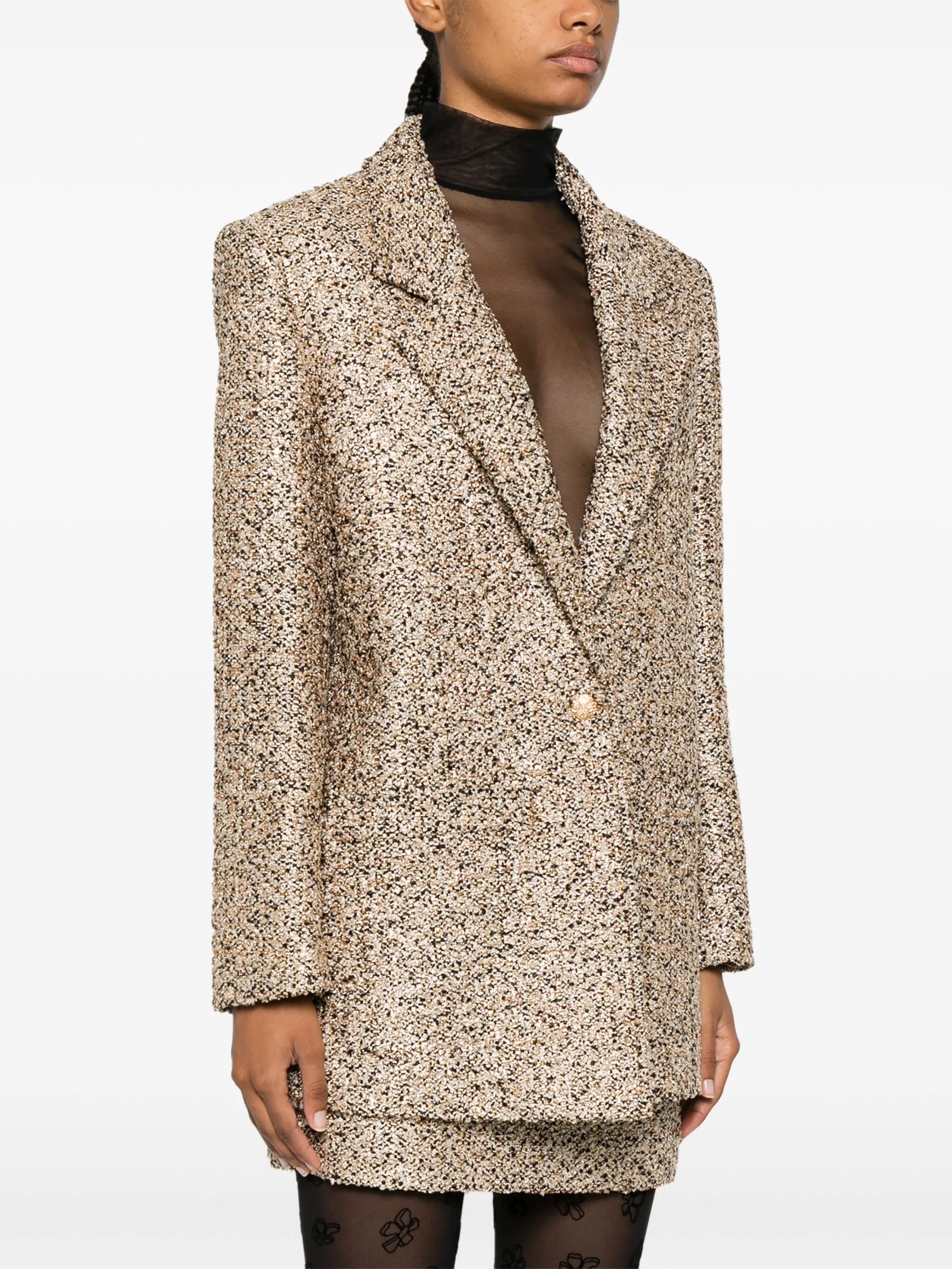 lurex tweed blazer