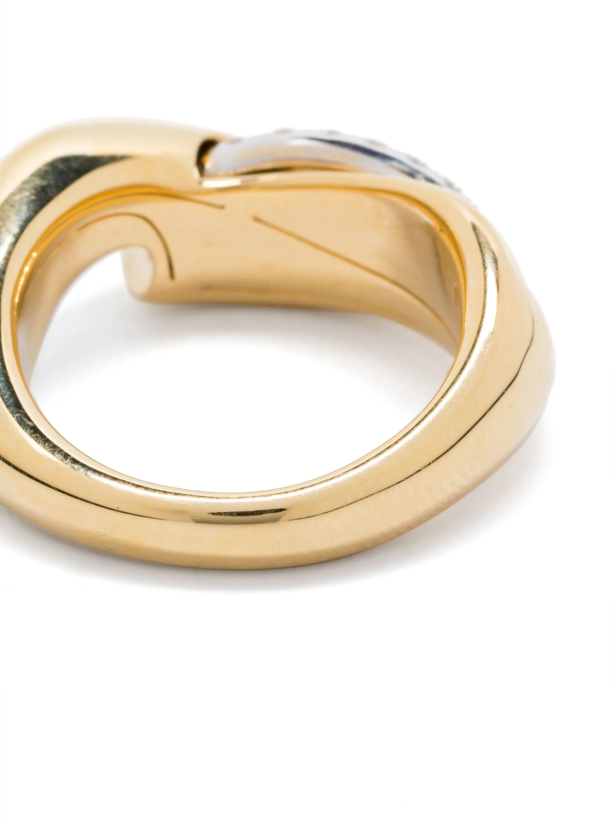 18kt yellow gold Interwoven diamond ring