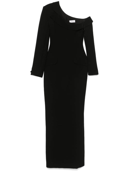 one-shoulder gown