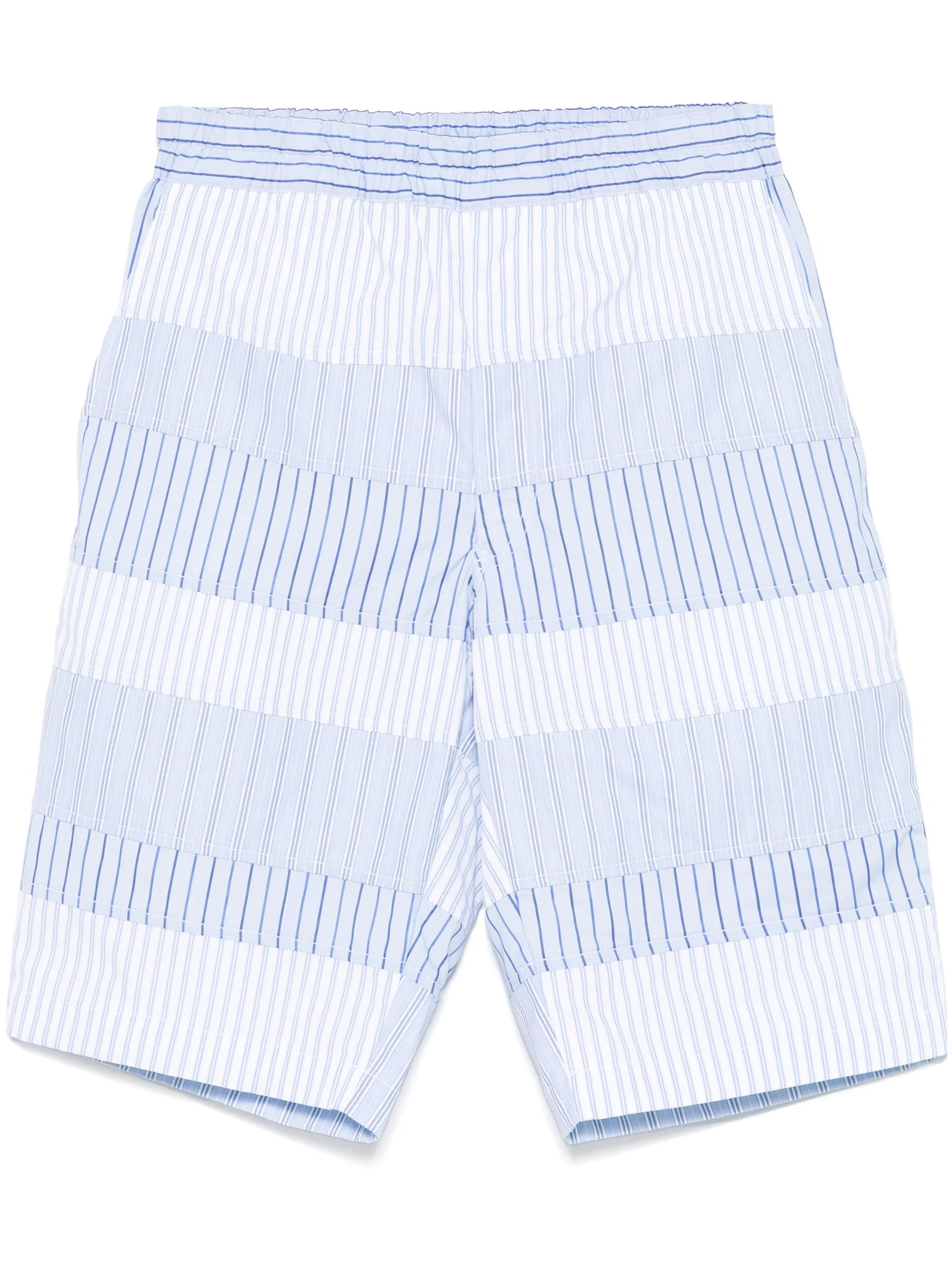 layered striped shorts