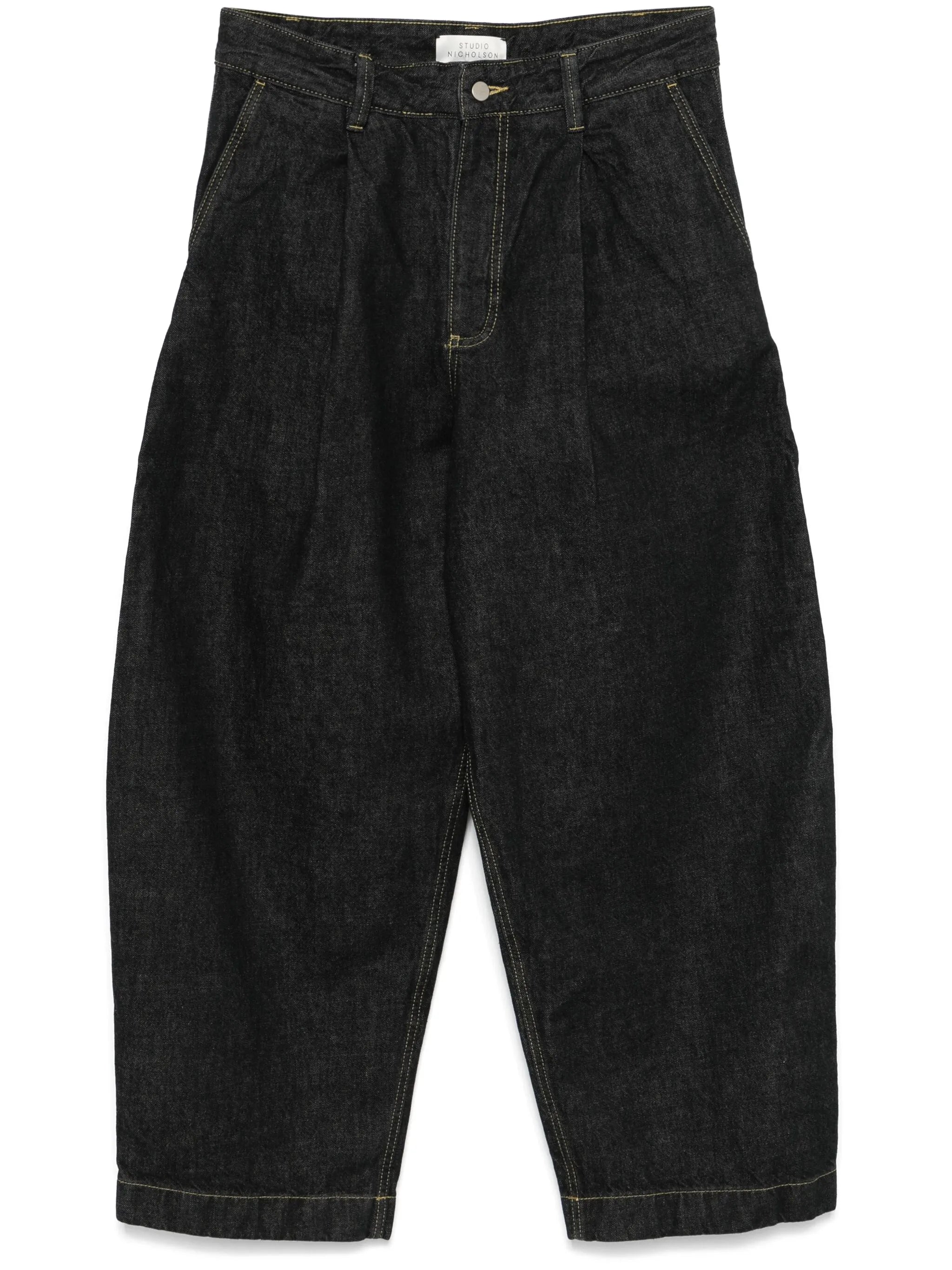 pleated-detailing jeans