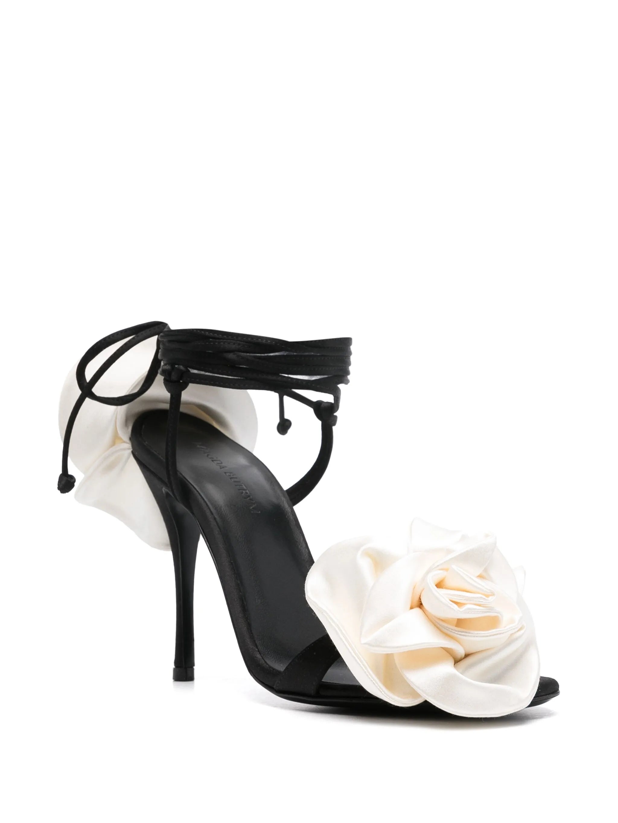 110mm floral-appliqué sandals