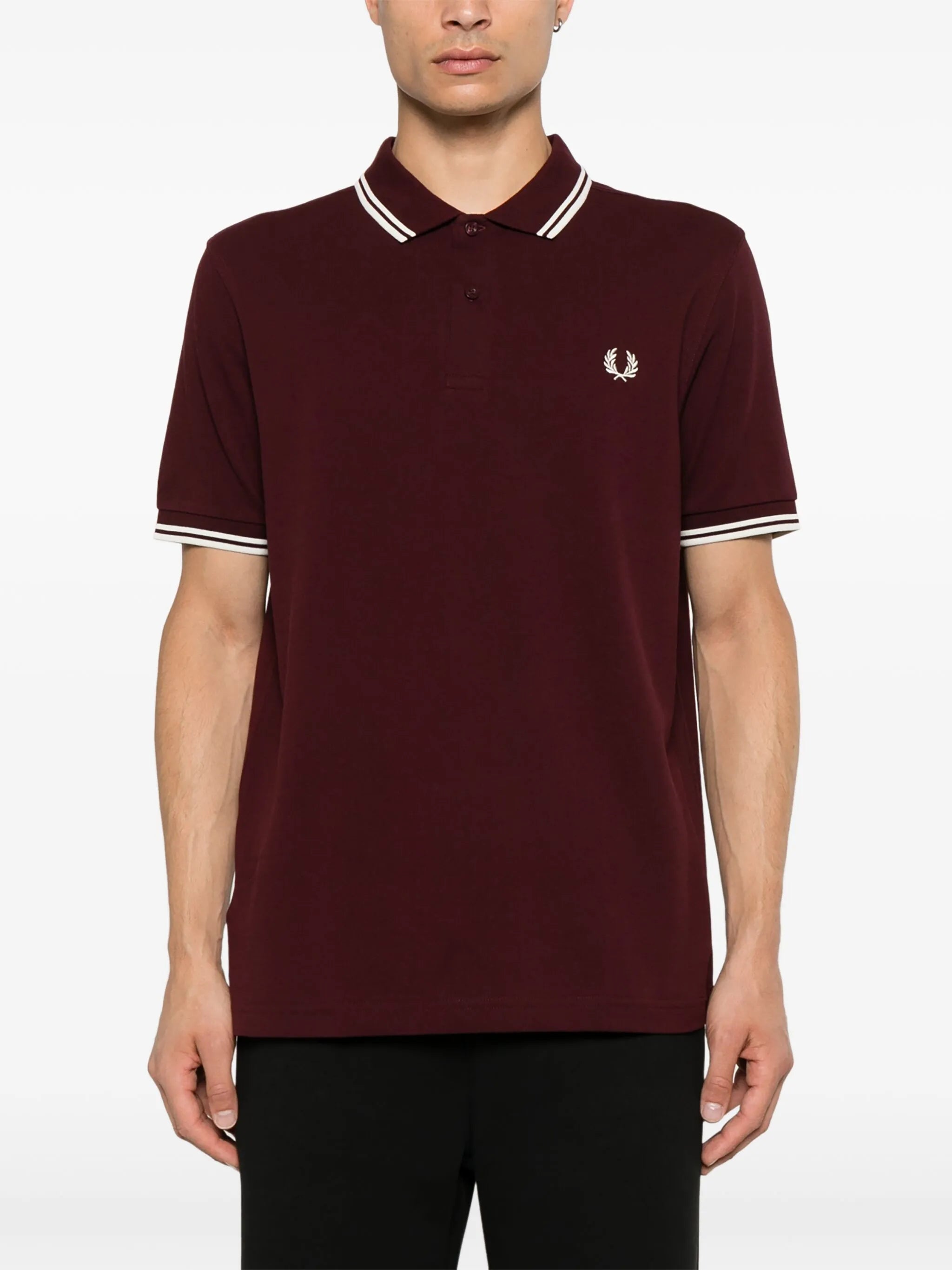 x Fred Perry logo-embroidered polo shirt