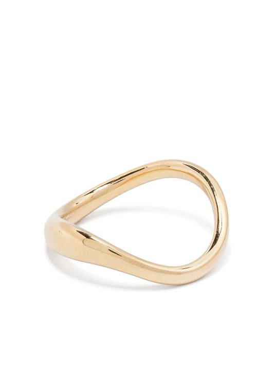 18kt yellow gold Delia Plain ring