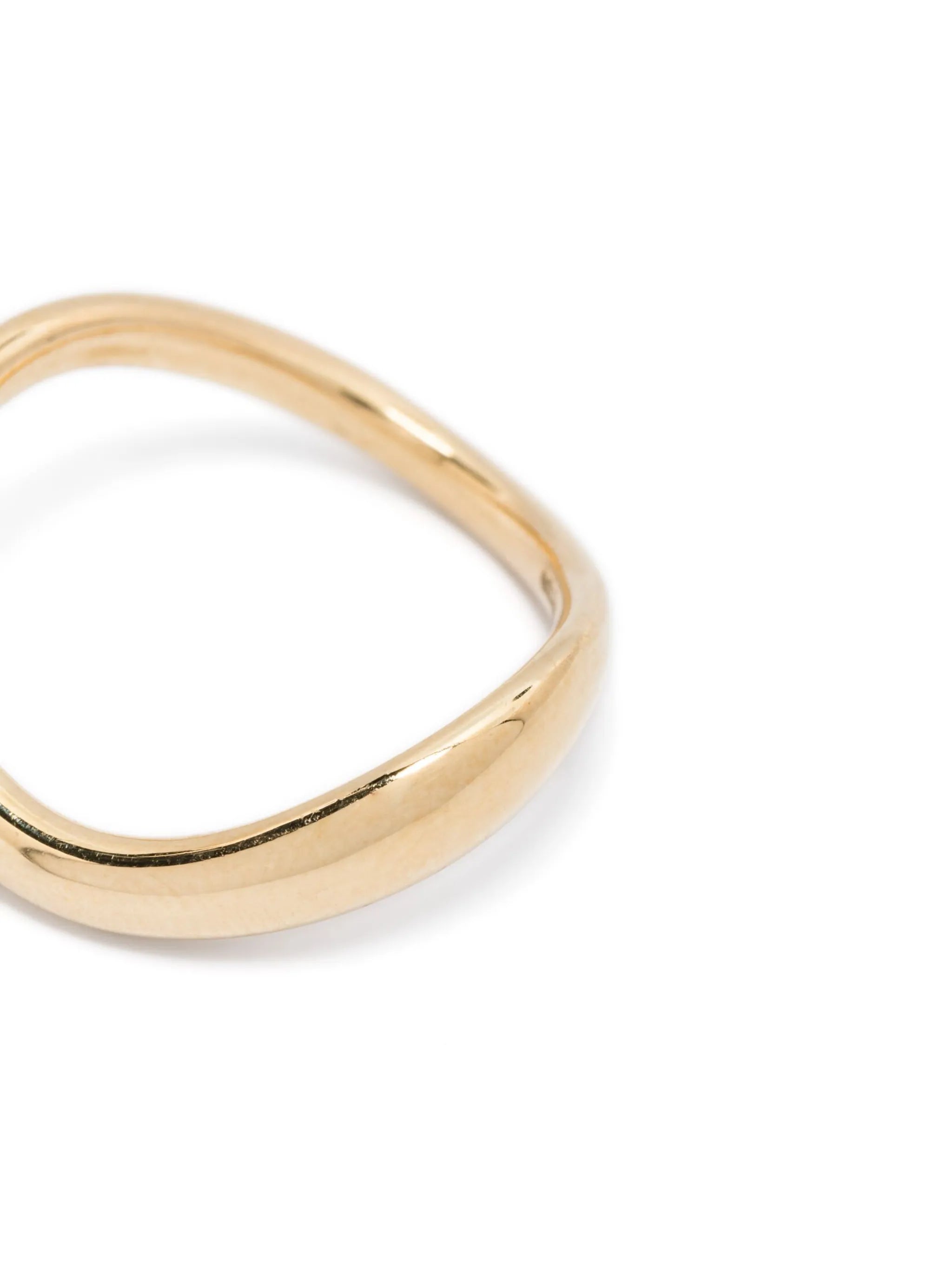 18kt yellow gold Delia Plain ring