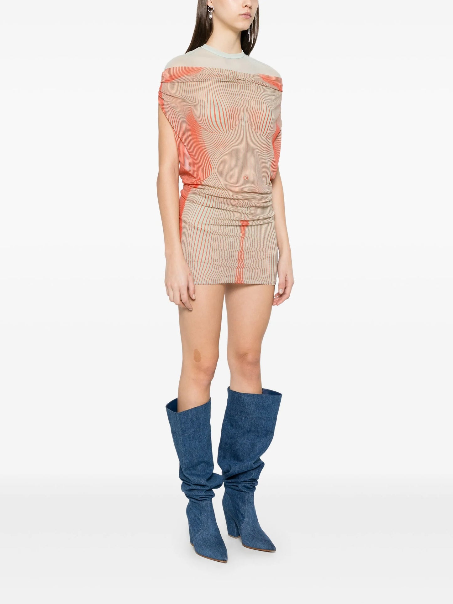 mesh mini dress