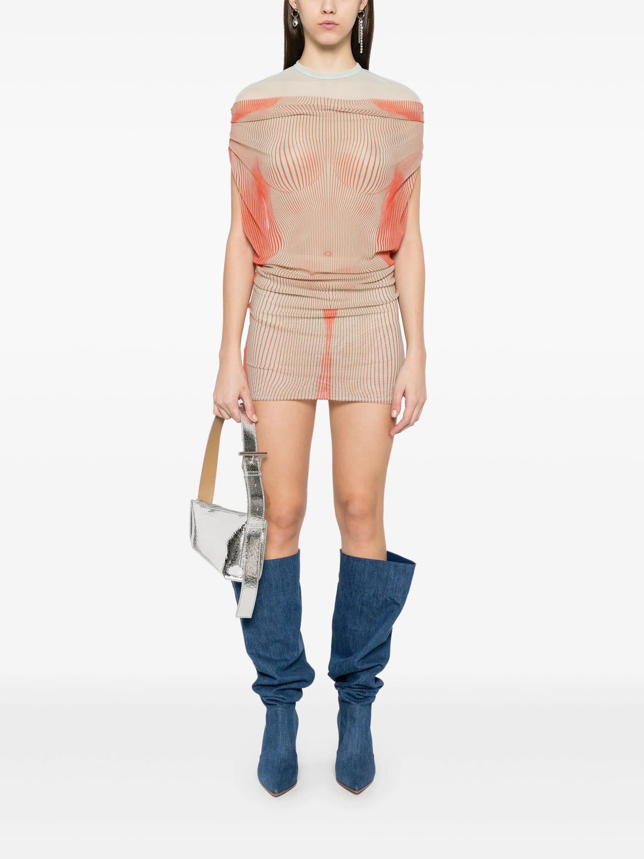mesh mini dress