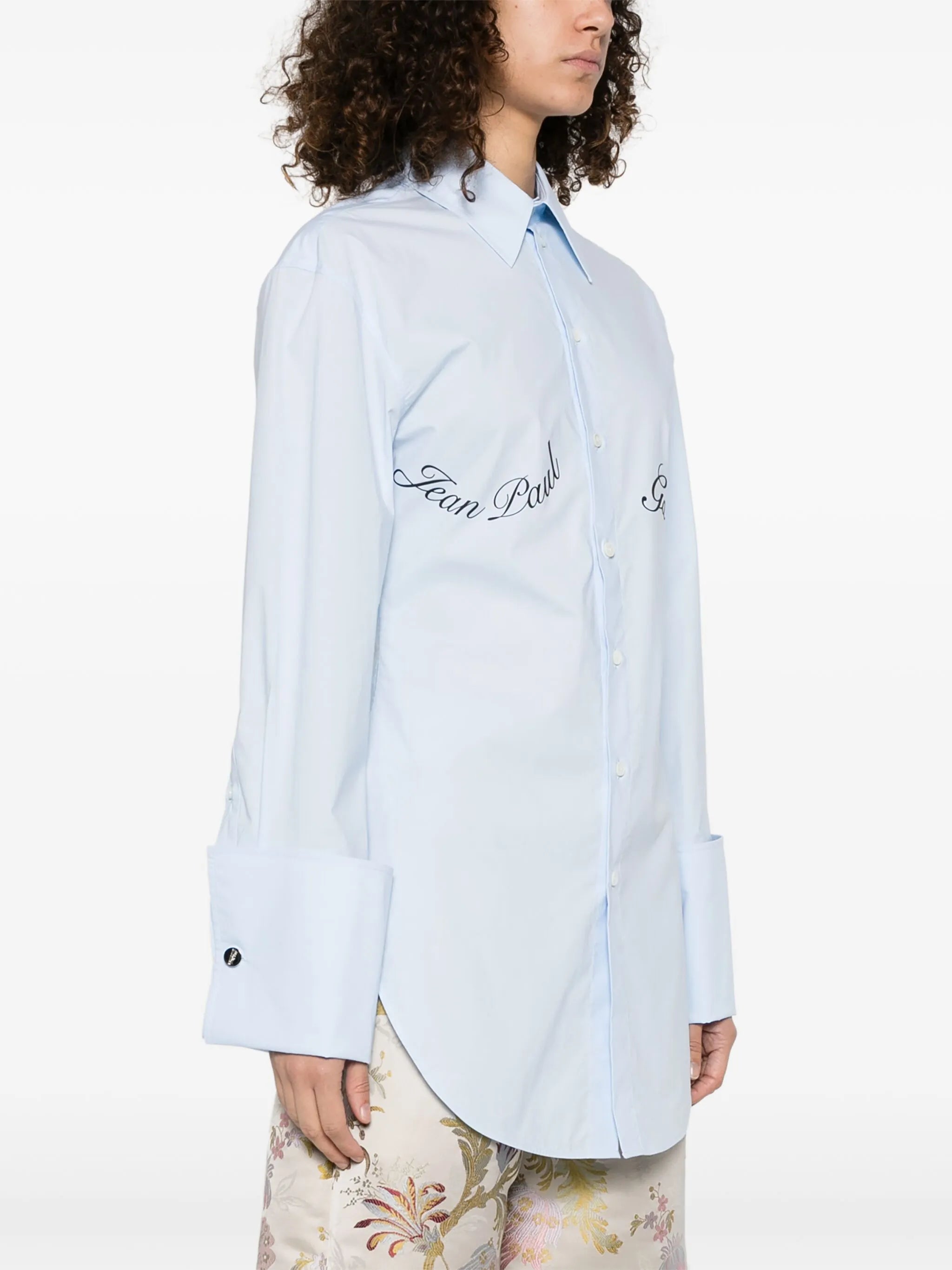 logo-print shirt