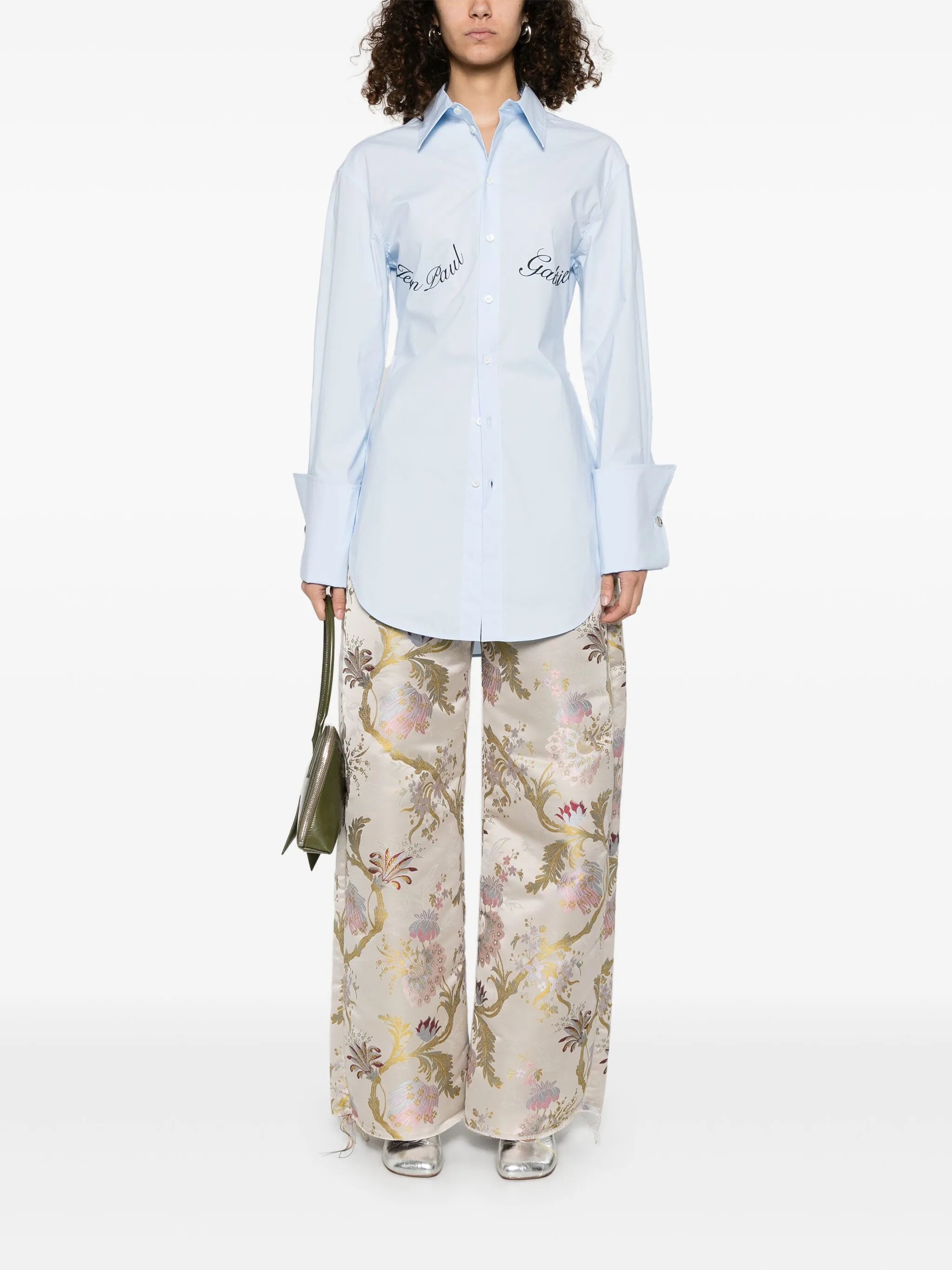 logo-print shirt