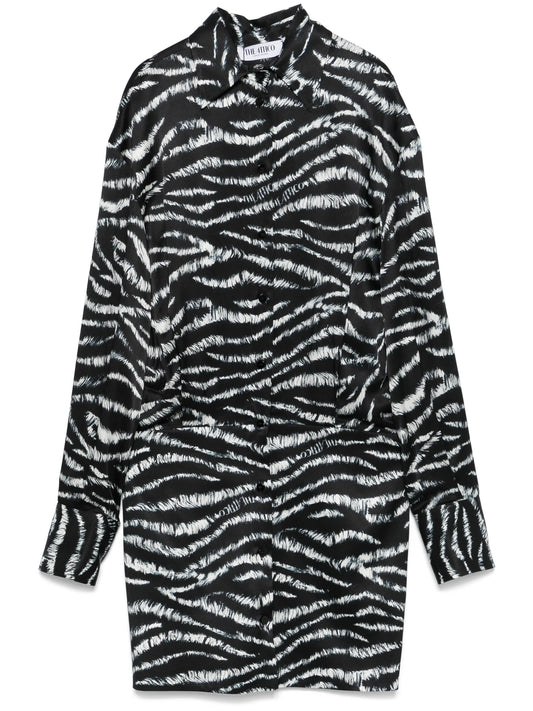 zebra-print mini dress