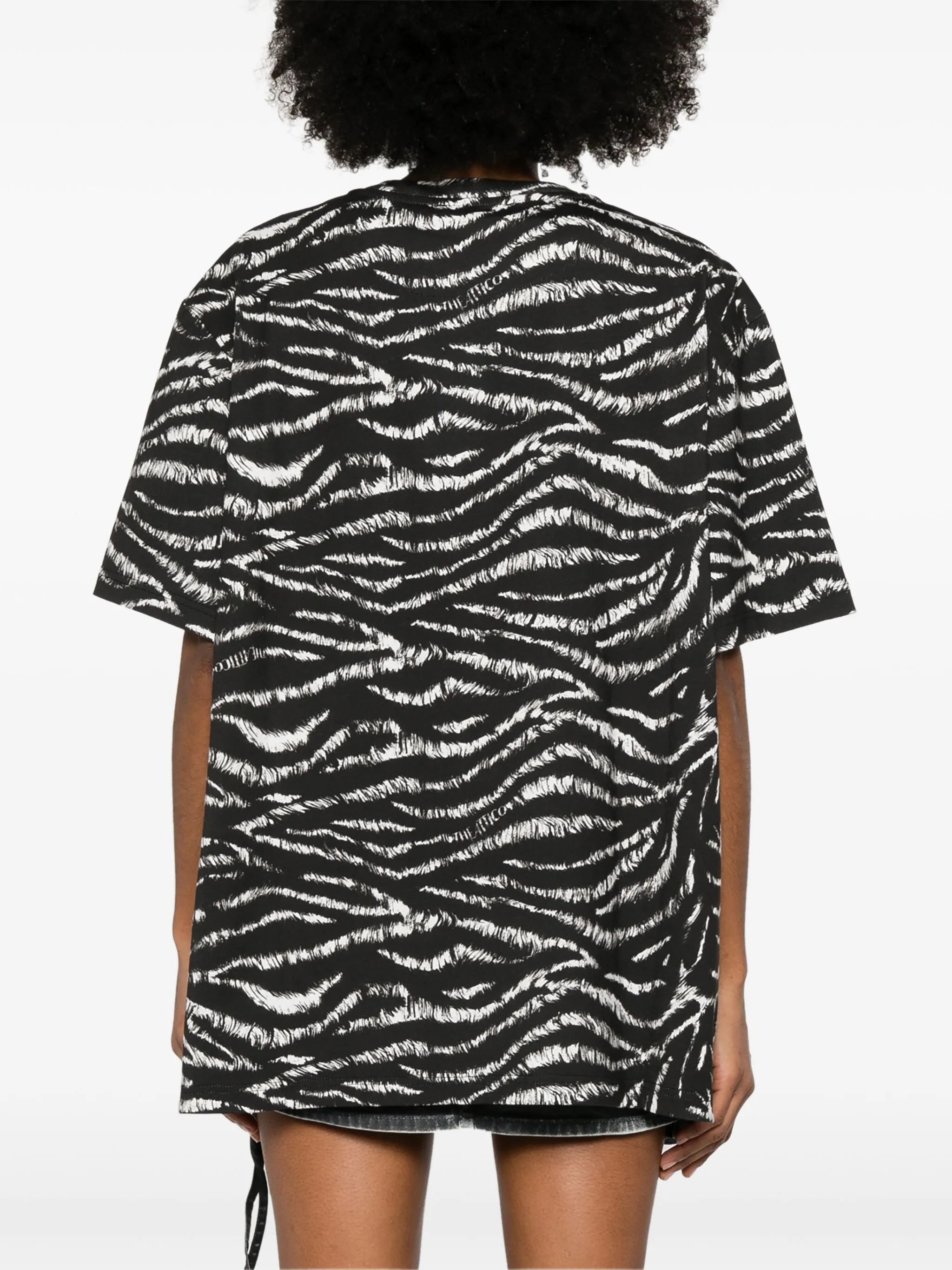 zebra-print T-shirt