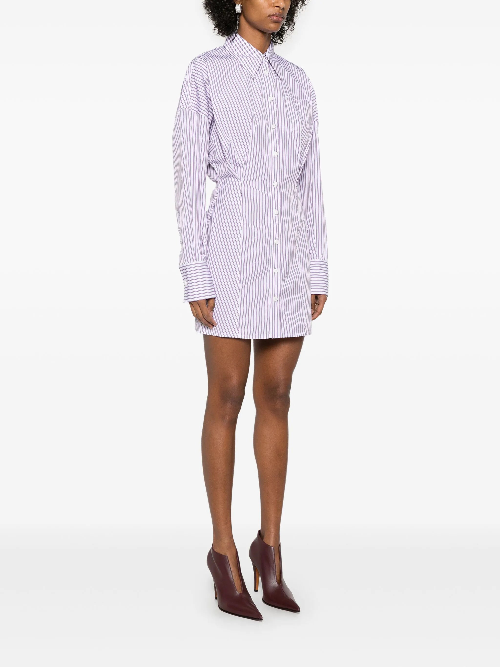 striped shirt dress