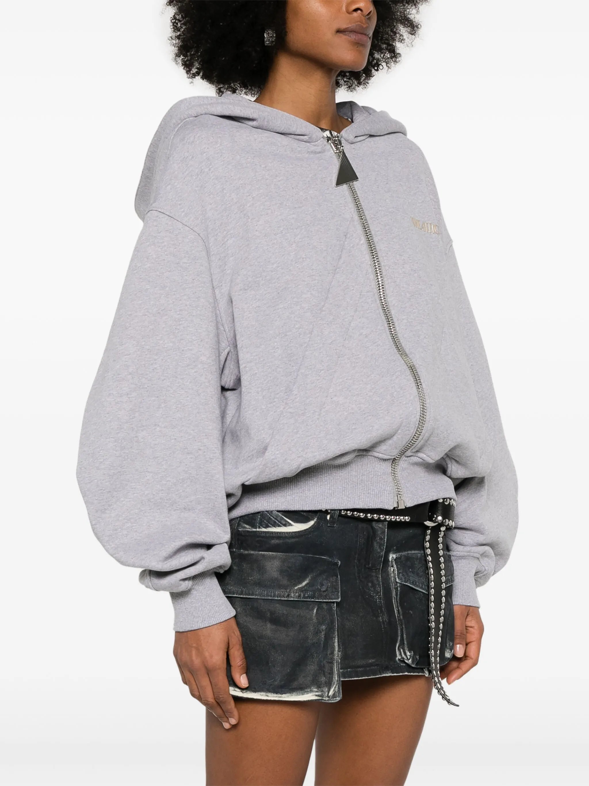 raised-logo hoodie