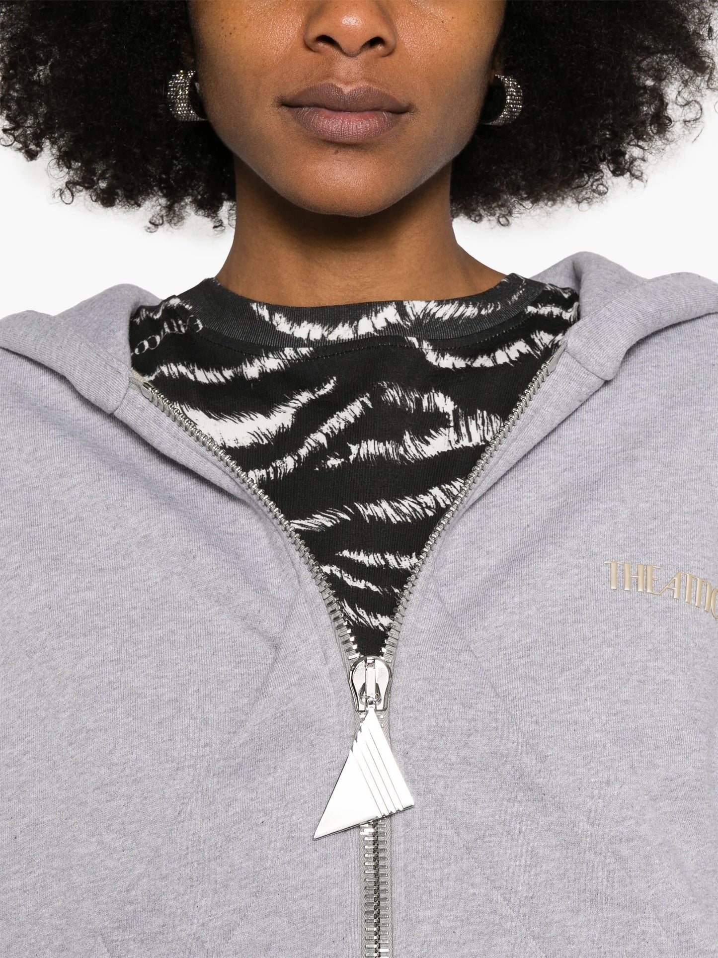 raised-logo hoodie