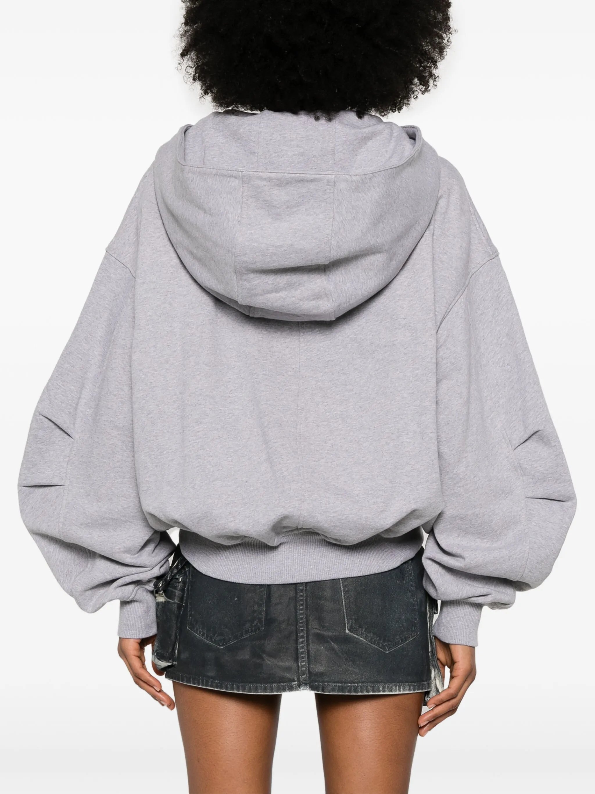 raised-logo hoodie