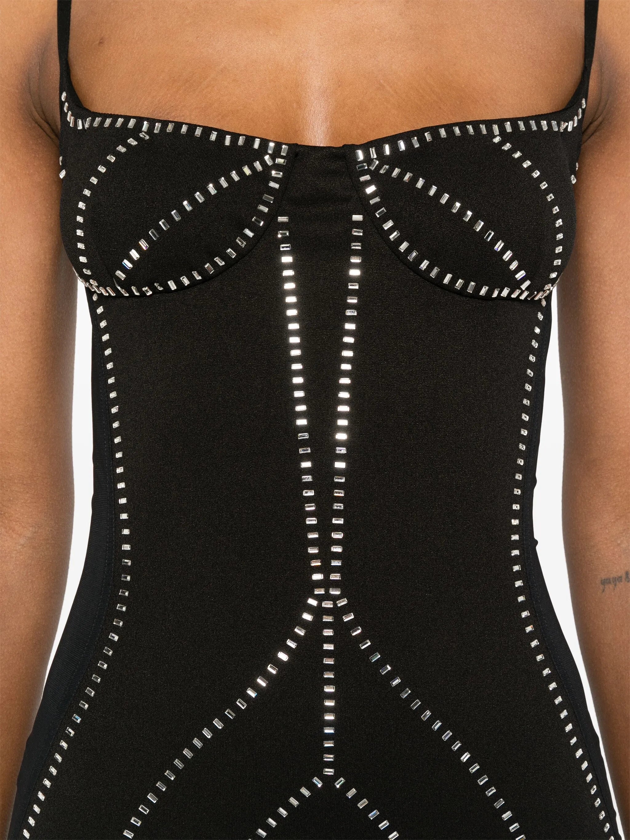 spaghetti-strap mini dress