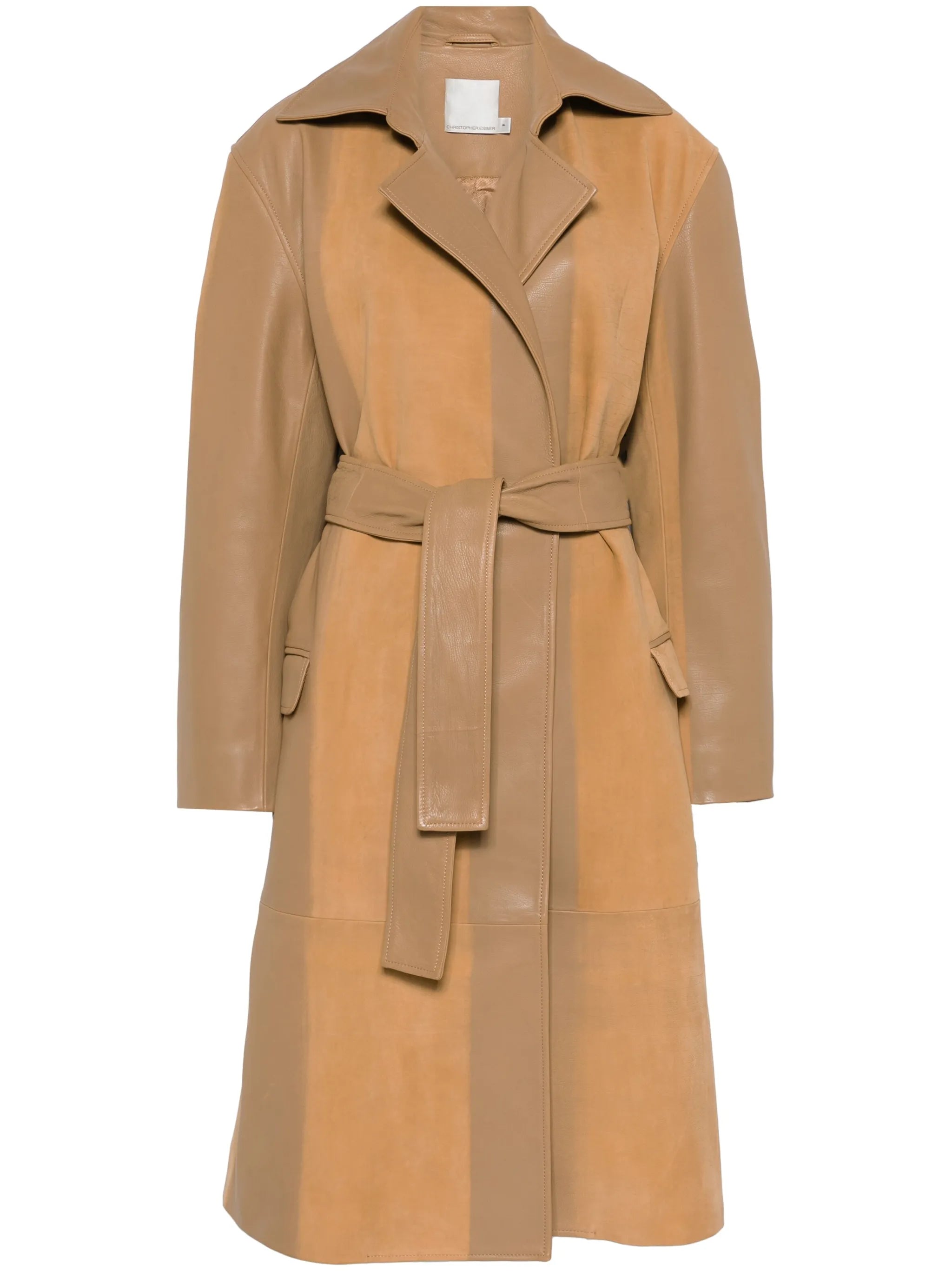 scuffed-leather coat