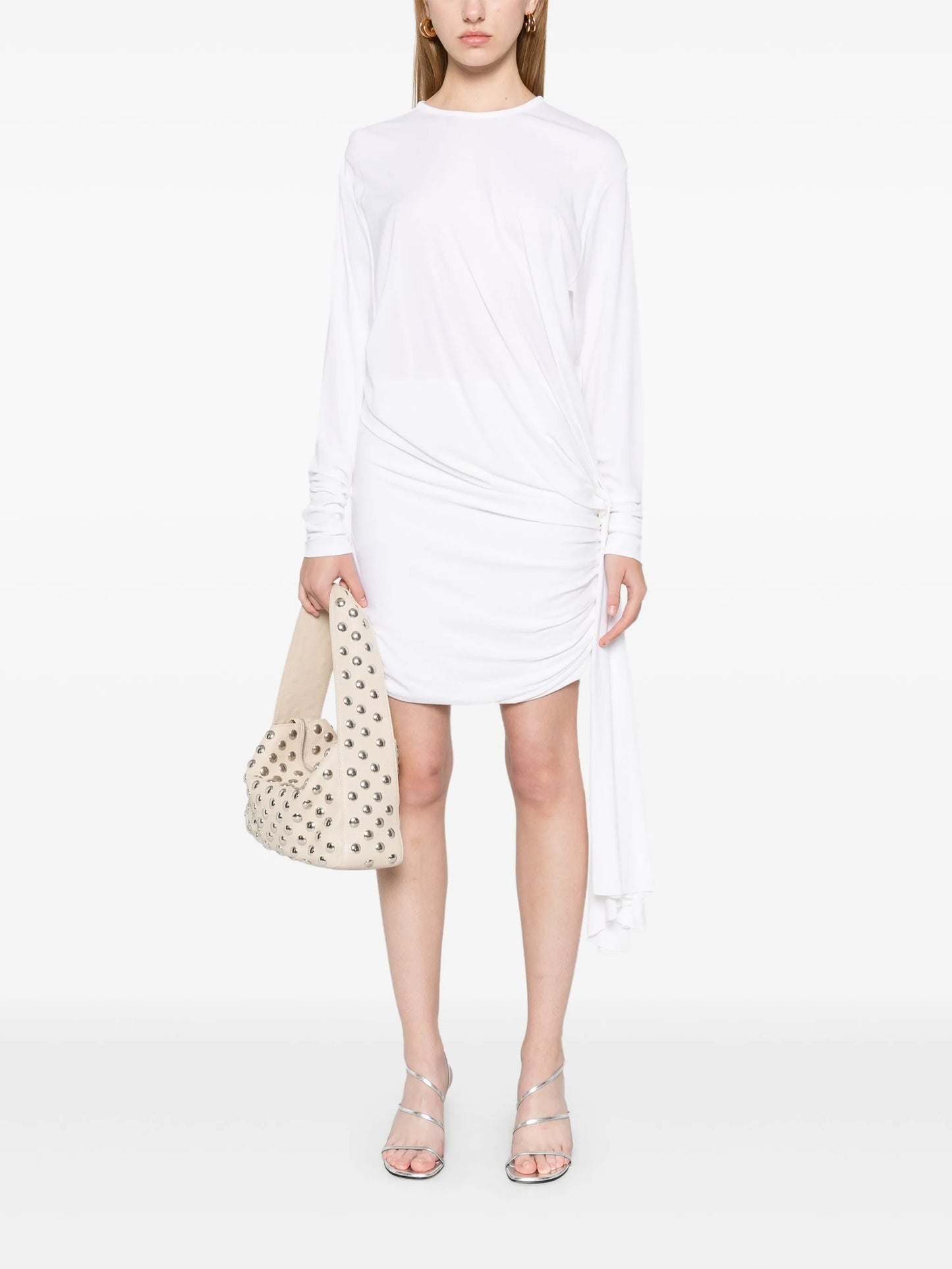 draped-detailing mini dres