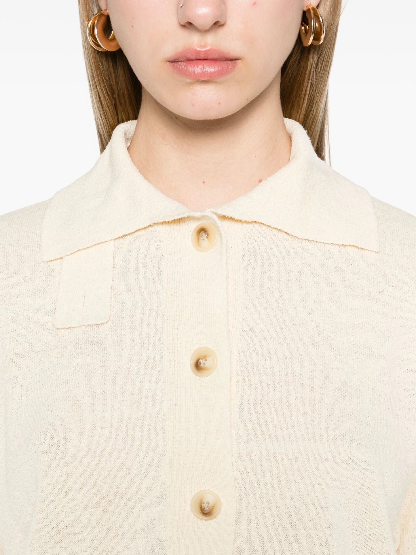 knitted polo top