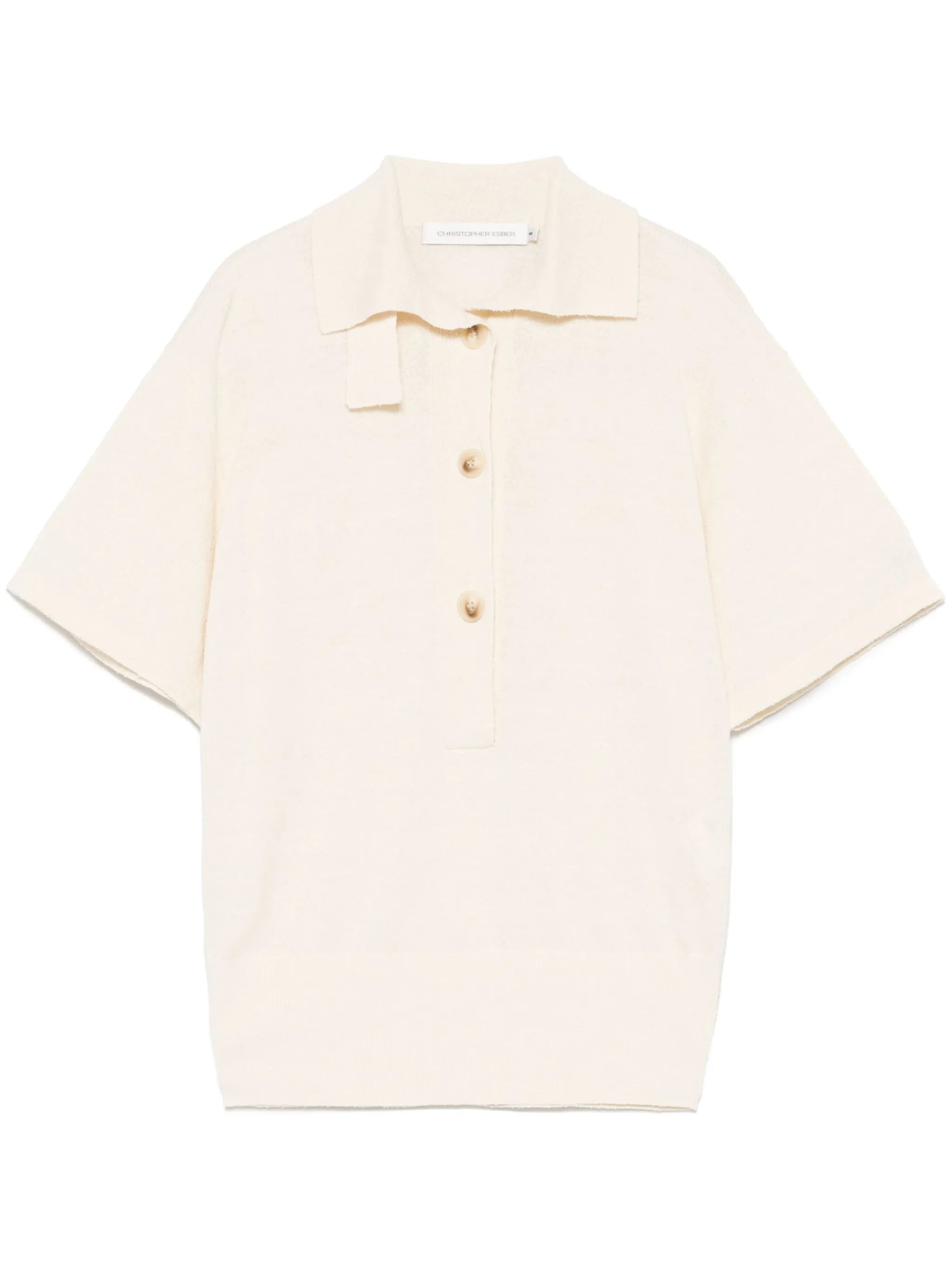 knitted polo top