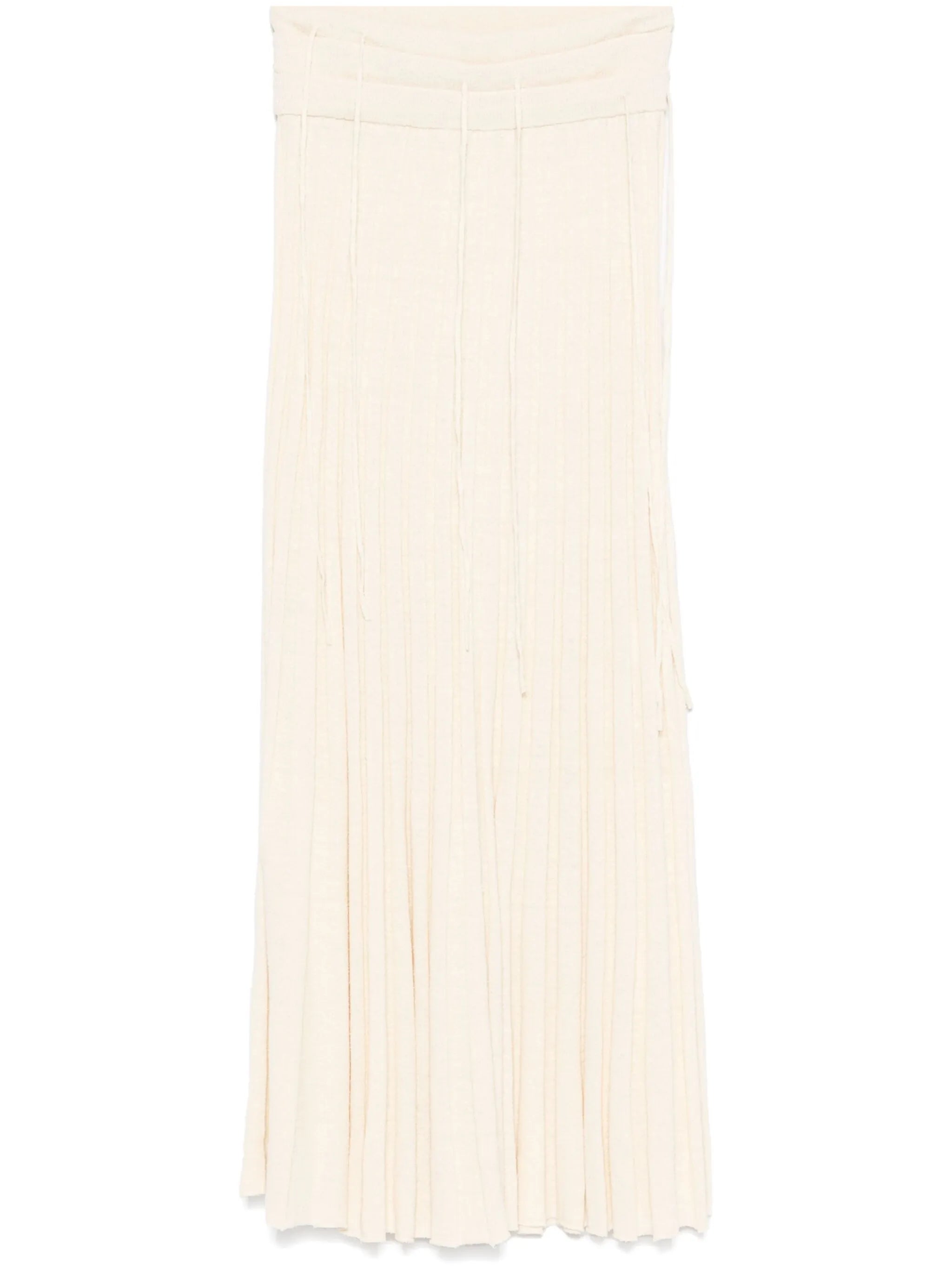 pleated maxi skirt