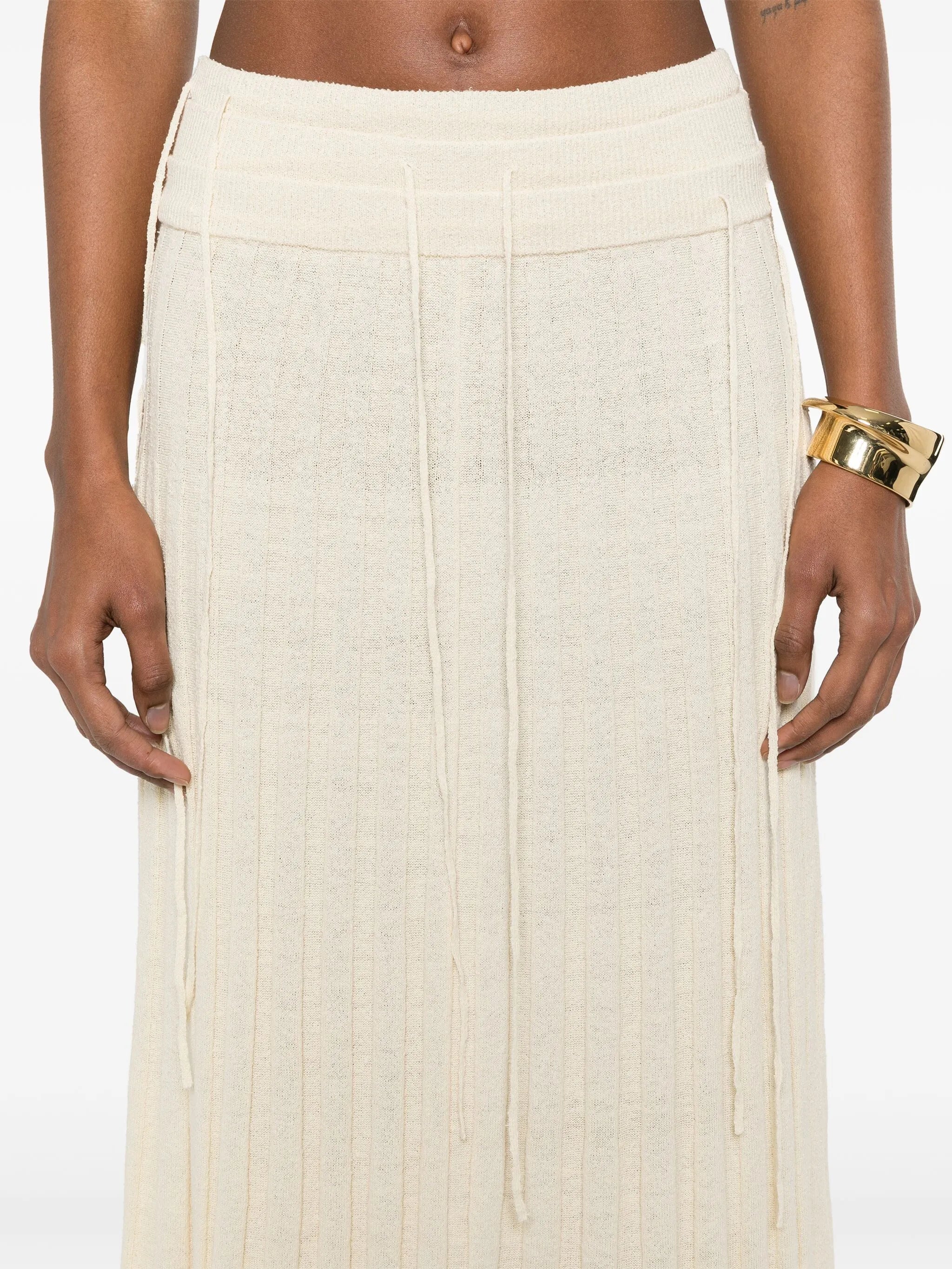 pleated maxi skirt