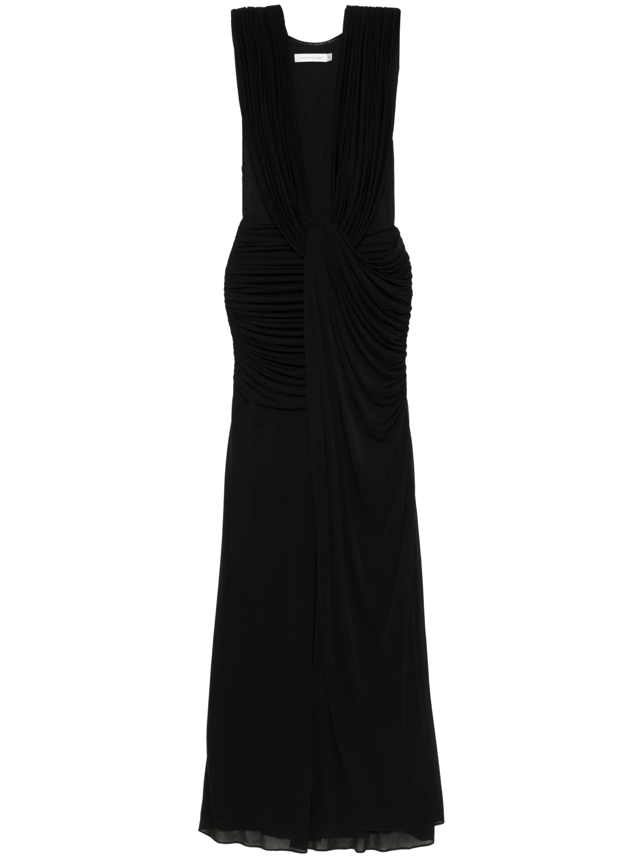 draped maxi dress
