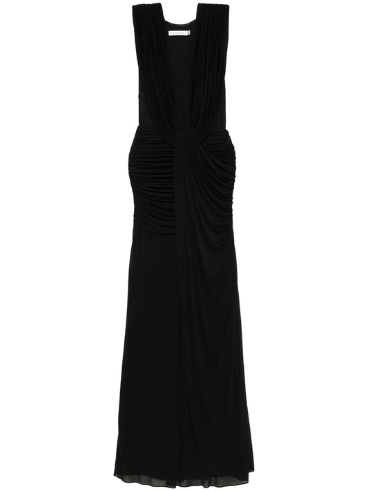draped maxi dress