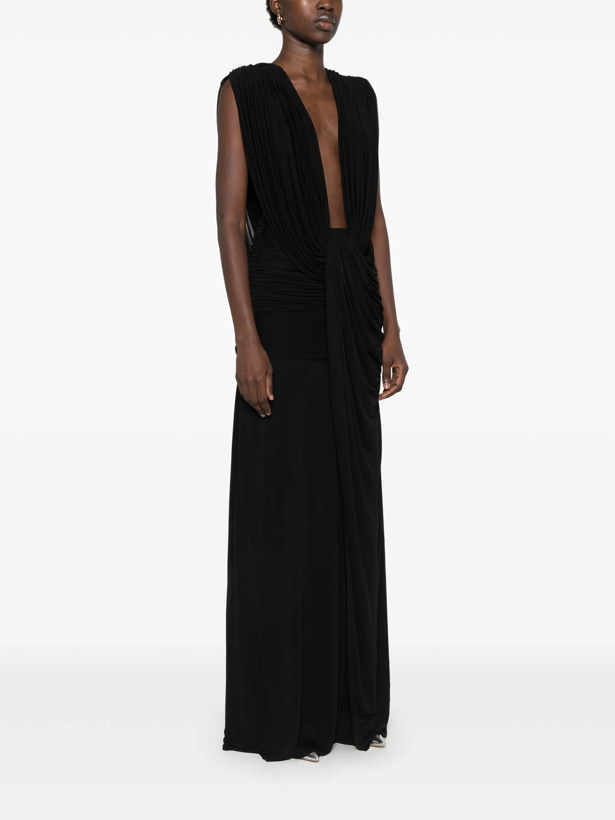 draped maxi dress