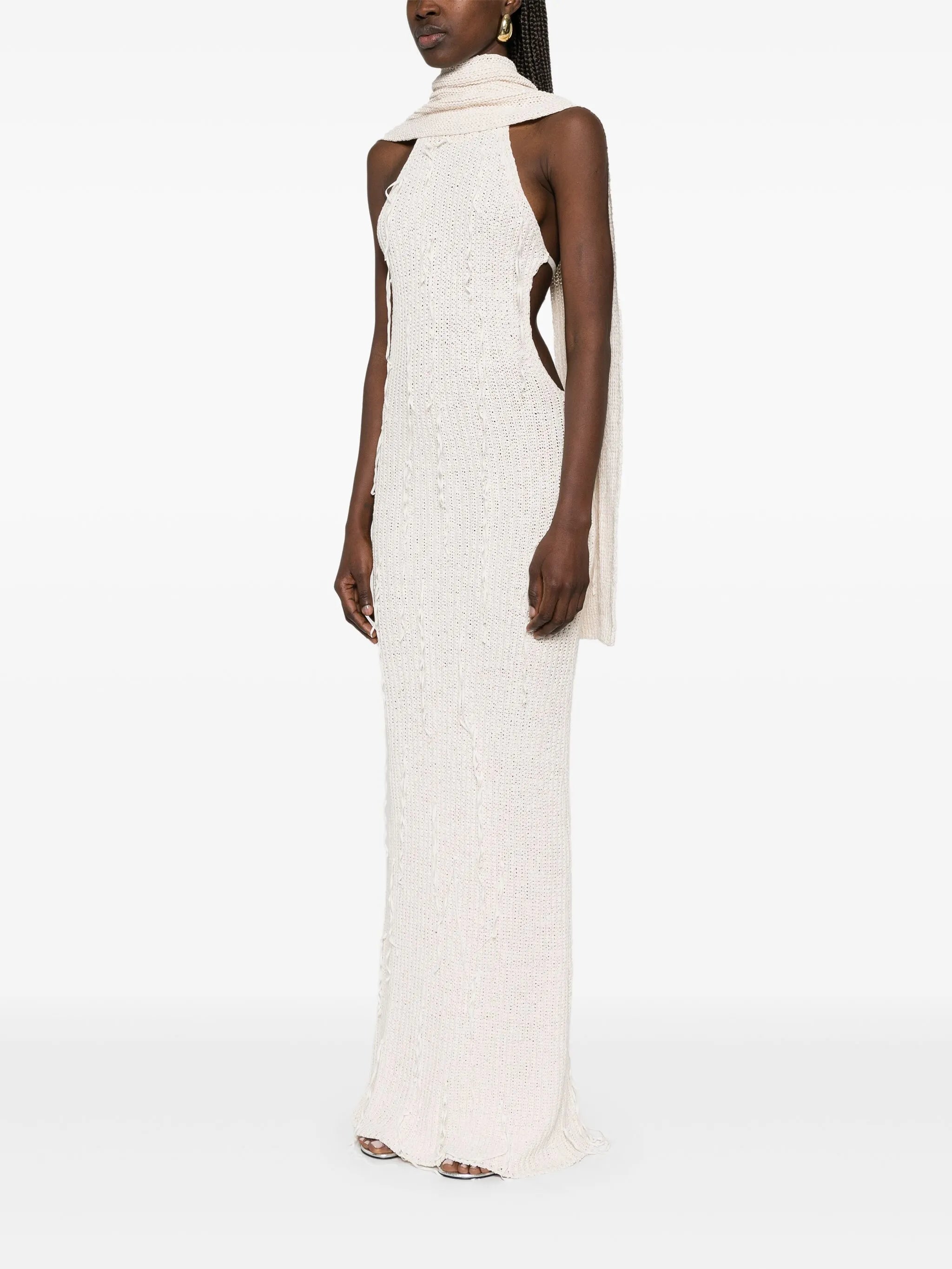 ribbed-knit maxi dress