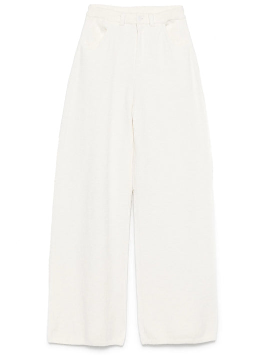 wide-leg knitted trousers